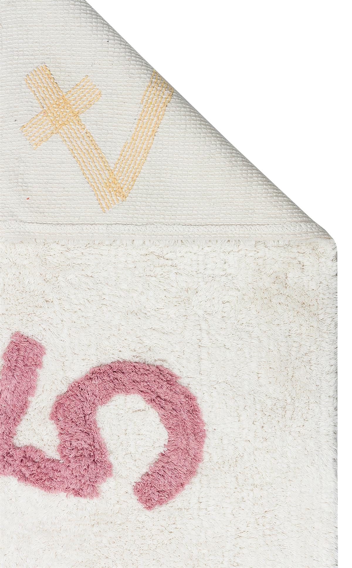 COTTON BOON XW CBN 02 MULTY XW  Yıkanabilir Kaymaz Tabanlı Naturel Pamuk Bebek Halısı