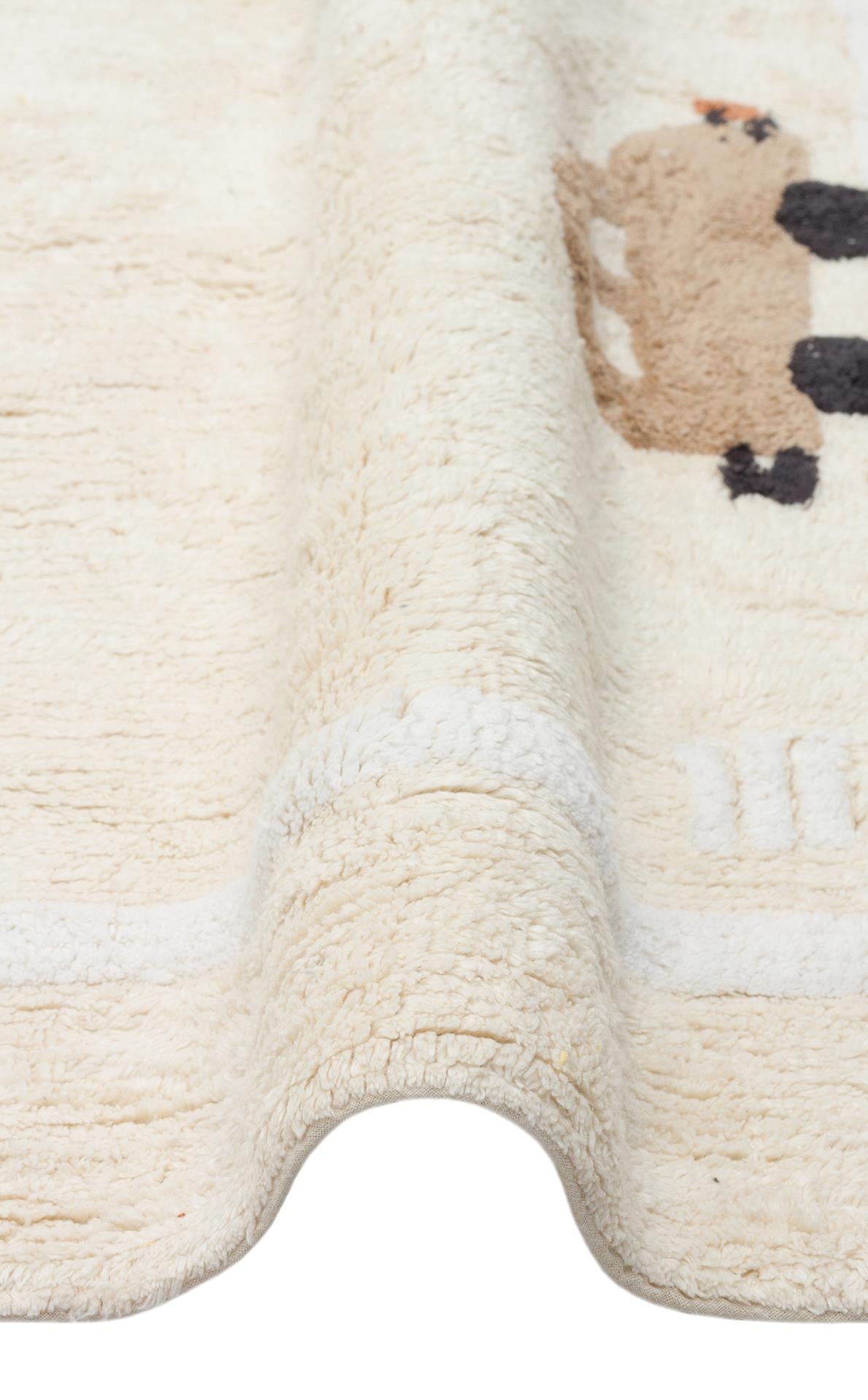 COTTON BOON XXW CBN 09 MULTY XXW  Yıkanabilir Kaymaz Tabanlı Naturel Pamuk Bebek Halısı