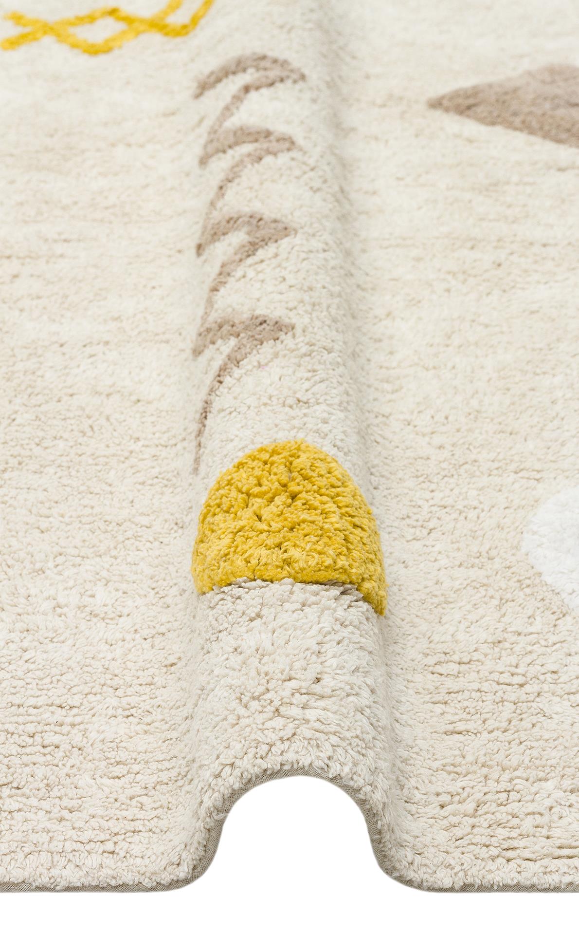 COTTON BOON XXW CBN 12 MULTY XXW  Yıkanabilir Kaymaz Tabanlı Naturel Pamuk Bebek Halısı