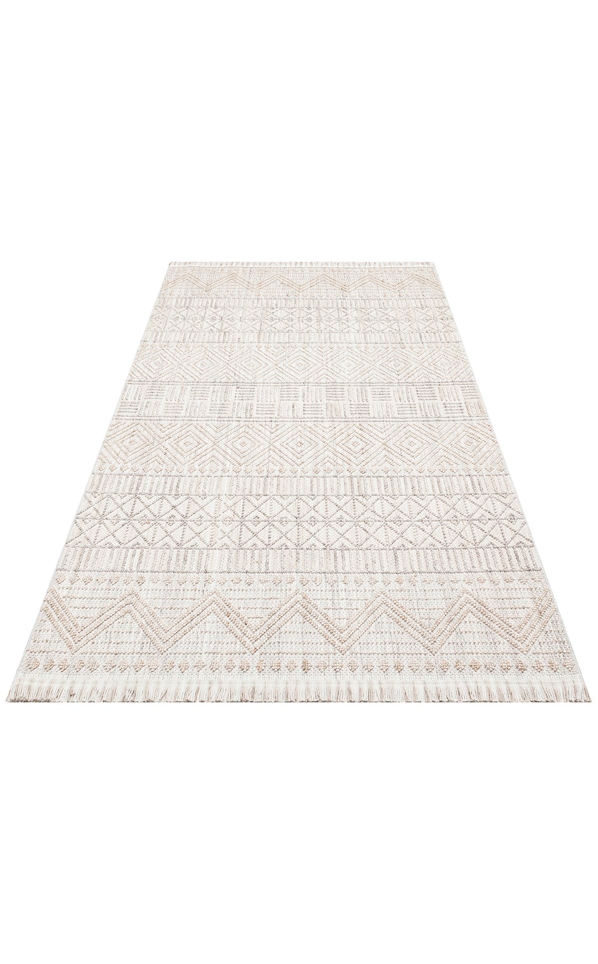 COZY CZY 02 GREY BEIGE  Hav Toz Vermez Modern Örgü Dokuma Makine Halısı