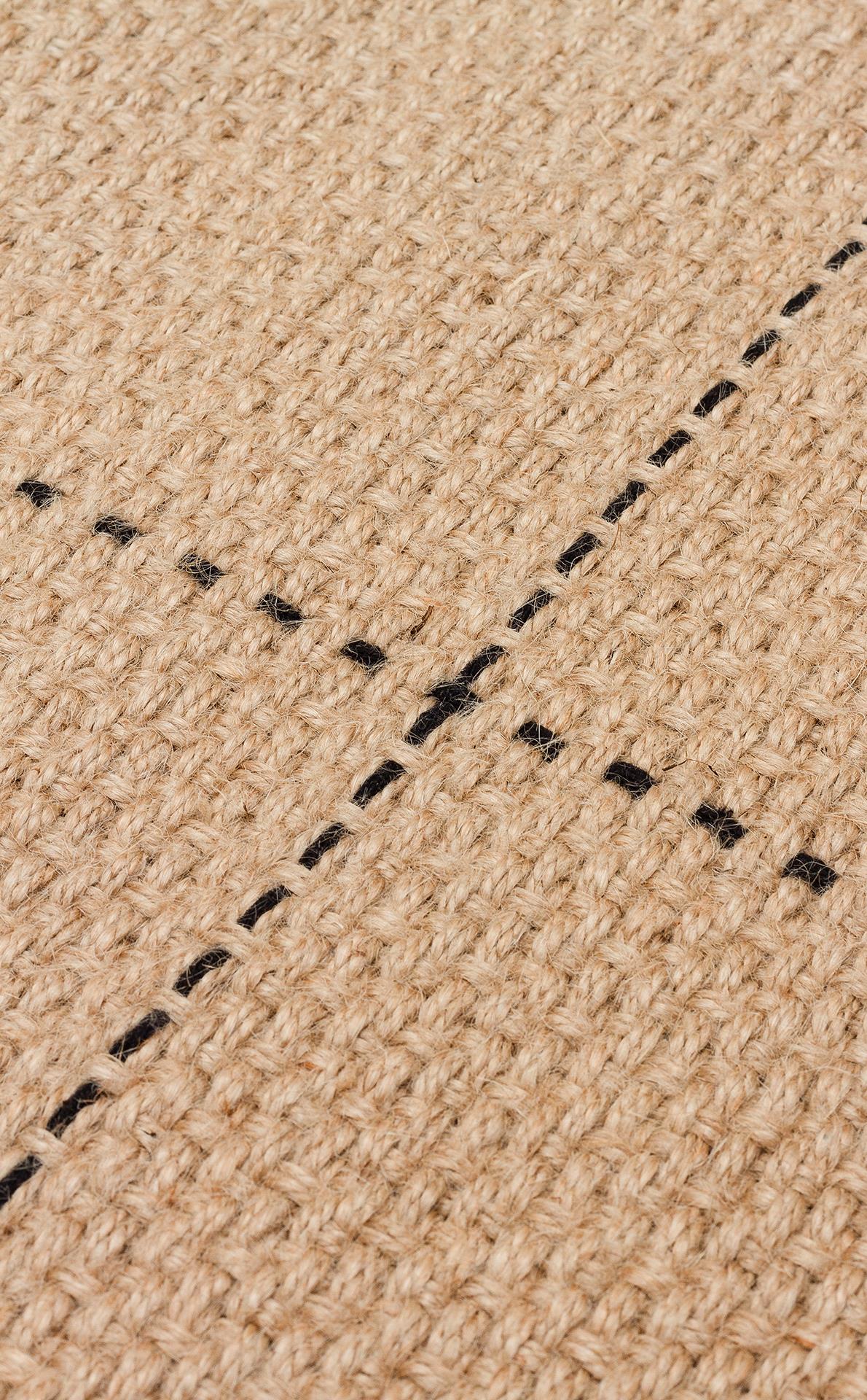 DELHİ DLH 01 BLACK  Jüt ve Pamuk ile Üretilen Çift Taraflı Modern Kilim