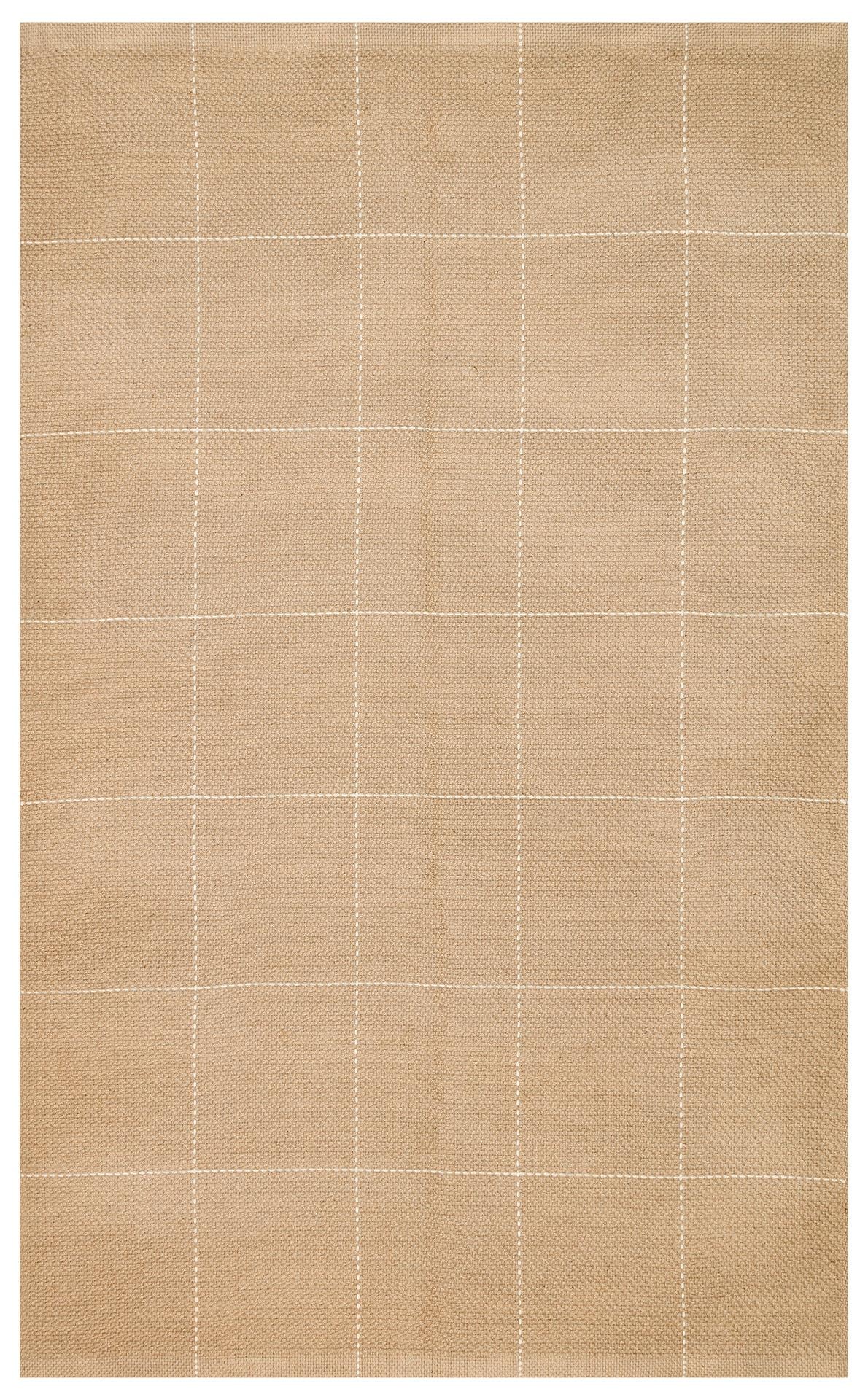 DELHİ DLH 01 WHITE  Jüt ve Pamuk ile Üretilen Çift Taraflı Modern Kilim