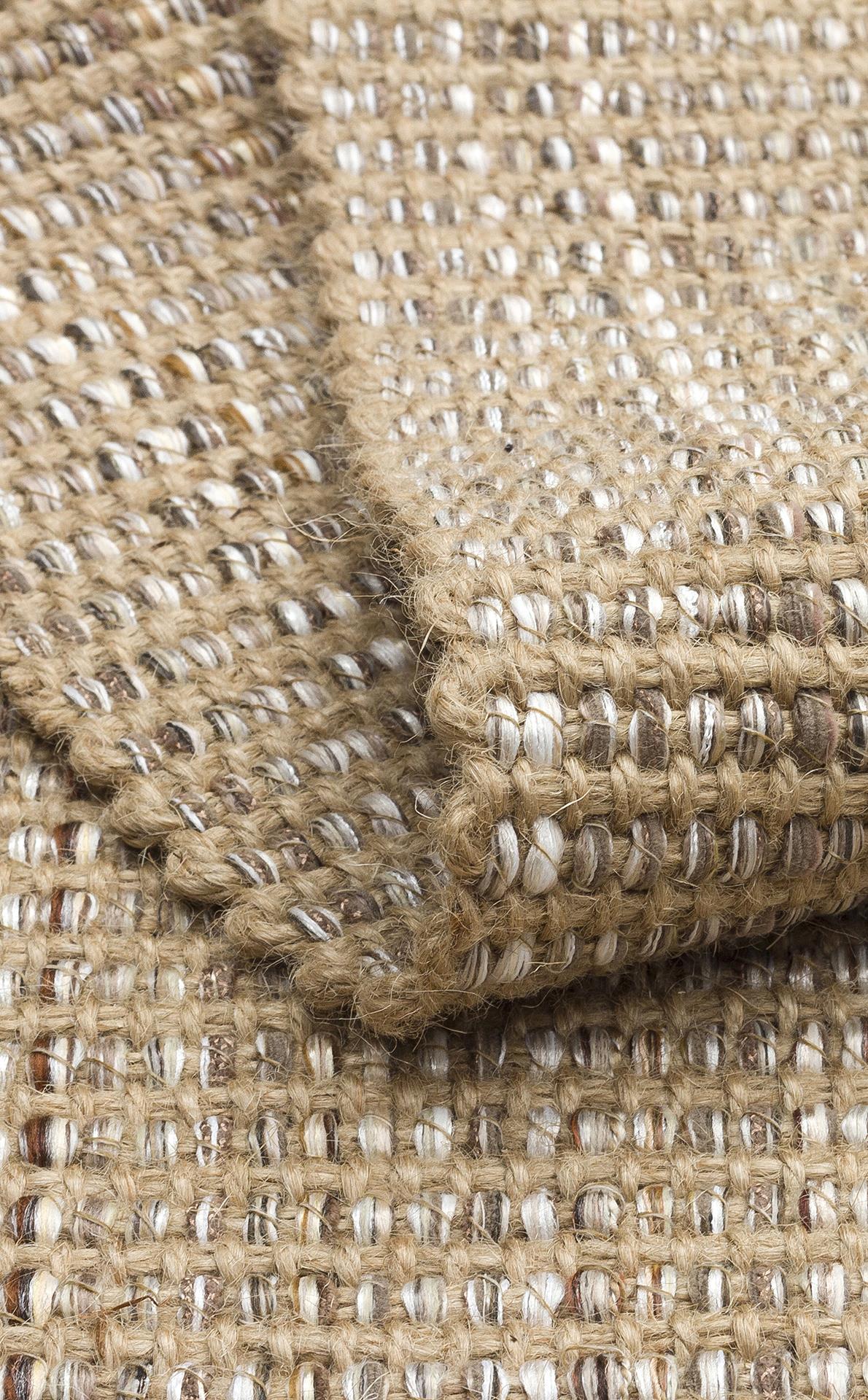 DOHA DH 01 BEIGE  Jüt ve Polyester ile Üretilen Çift Taraflı Modern Kilim