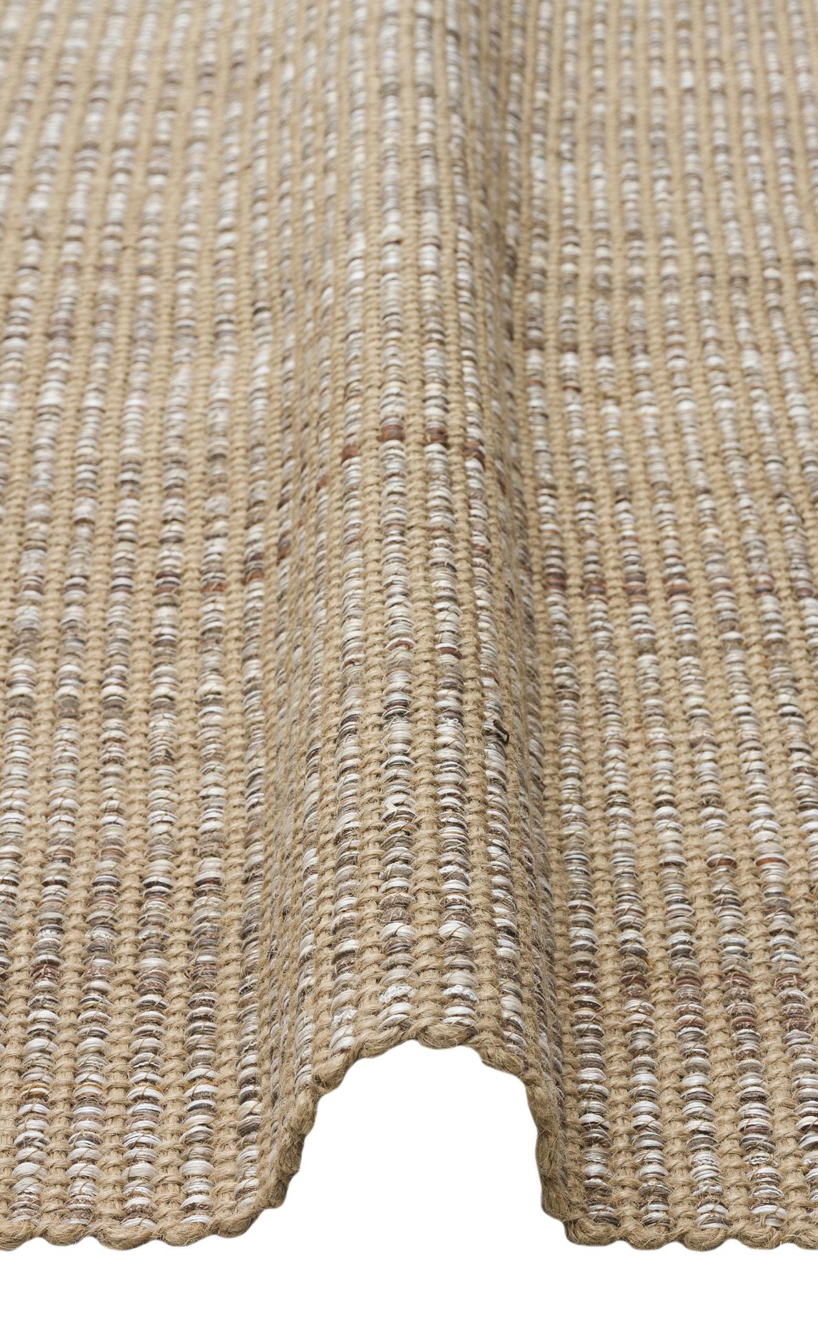 DOHA DH 01 BEIGE  Jüt ve Polyester ile Üretilen Çift Taraflı Modern Kilim