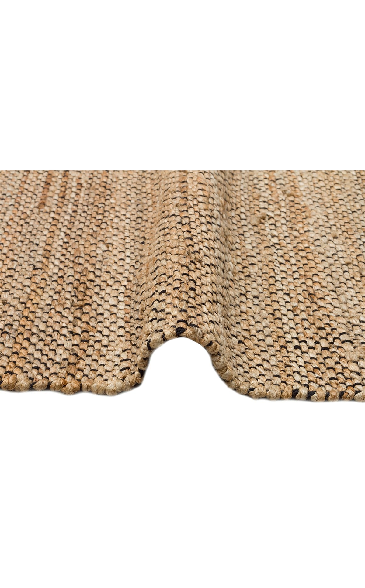 ECHO ECH 07 NATURAL BLACK  El Dokuma Naturel Jüt Hasır Halı