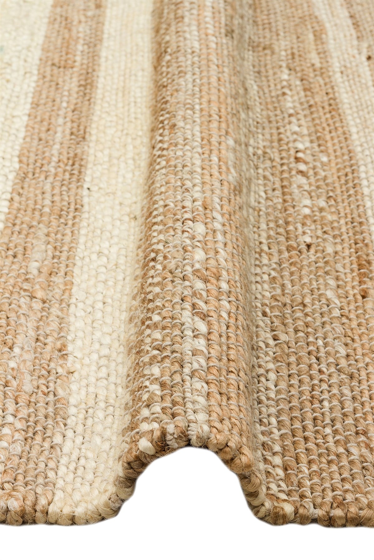 ECHO ECH 11 NATURAL WHITE XW  El Dokuma Naturel Jüt Hasır Halı