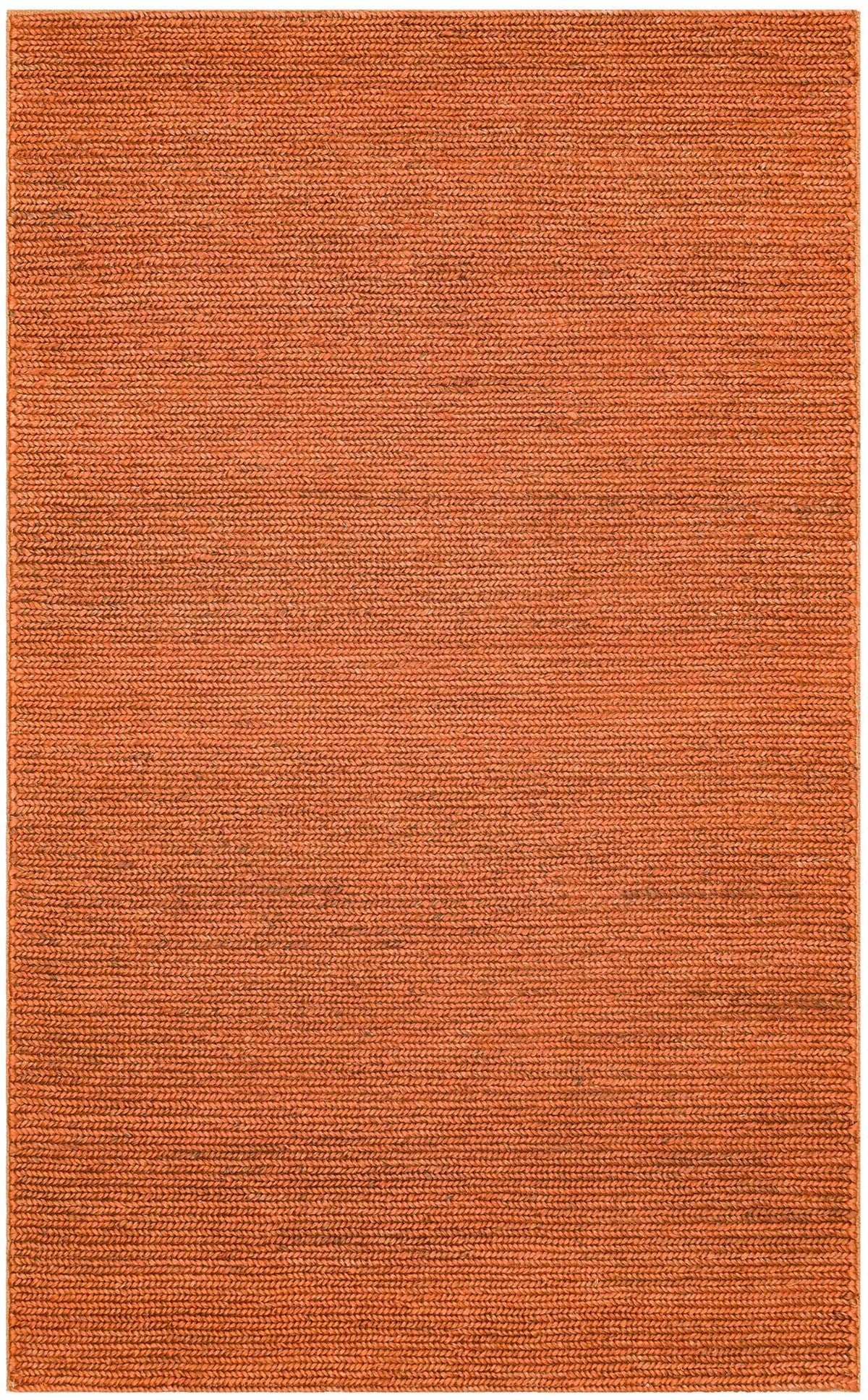 FINE CHOTI FINE RUST  El Dokuma Naturel Jüt Hasır Halı