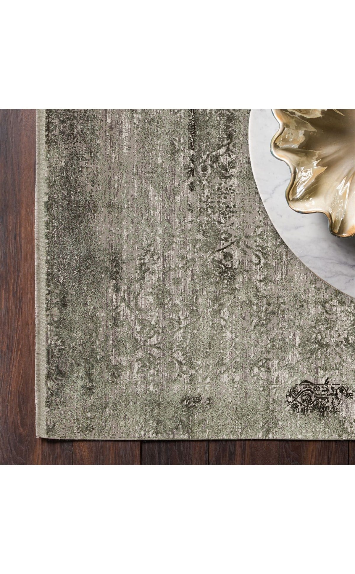 FRESCO DYED FSD 01 D.GREEN  Overdyed Yüksek Alçak Dokulu Özel Işıltılı Yüksek Kaliteli Sık Dokuma Modern Salon Halısı