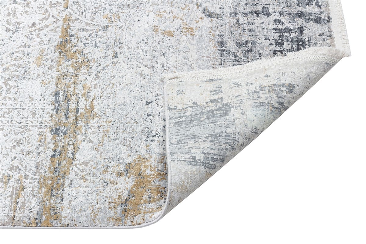 FRESCO FS 03 GREY NAVY  Yüksek Alçak Dokulu Özel Işıltılı Yüksek Kaliteli Sık Dokuma Modern Salon Halısı