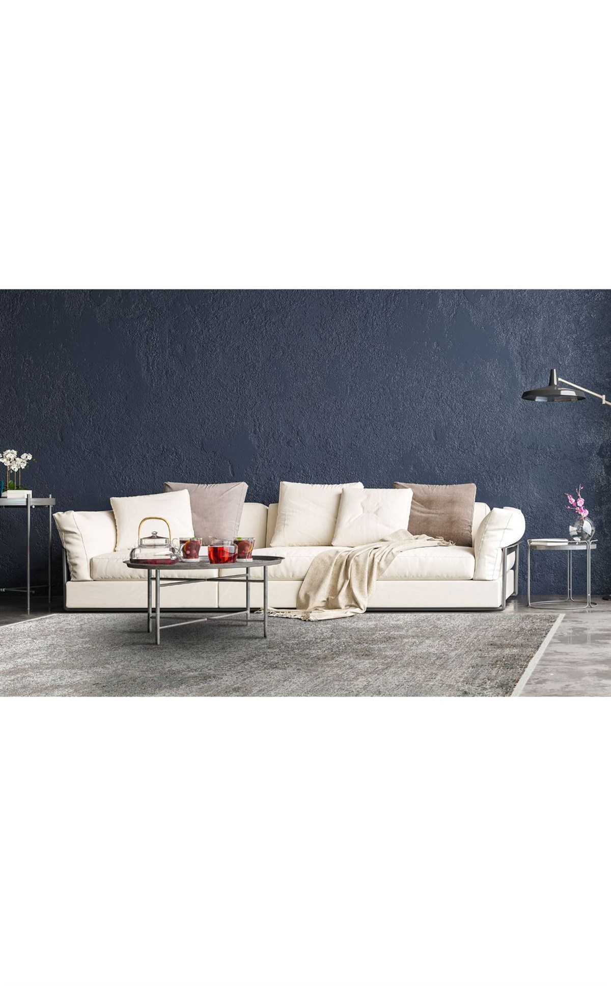 FRESCO FS 10 CREAM GREY XW  Yüksek Alçak Dokulu Özel Işıltılı Yüksek Kaliteli Sık Dokuma Modern Salon Halısı