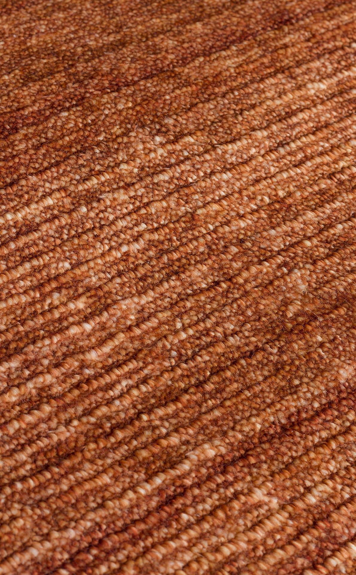 GESSI GES PLAIN TERRACOTTA  Özel Hav Vermeyen ve Kolay Temizlenebilir Tencel Kullanılarak El Emeği ile Özel Tezgahlarda Üretilen Modern Kara Tezgah Halısı