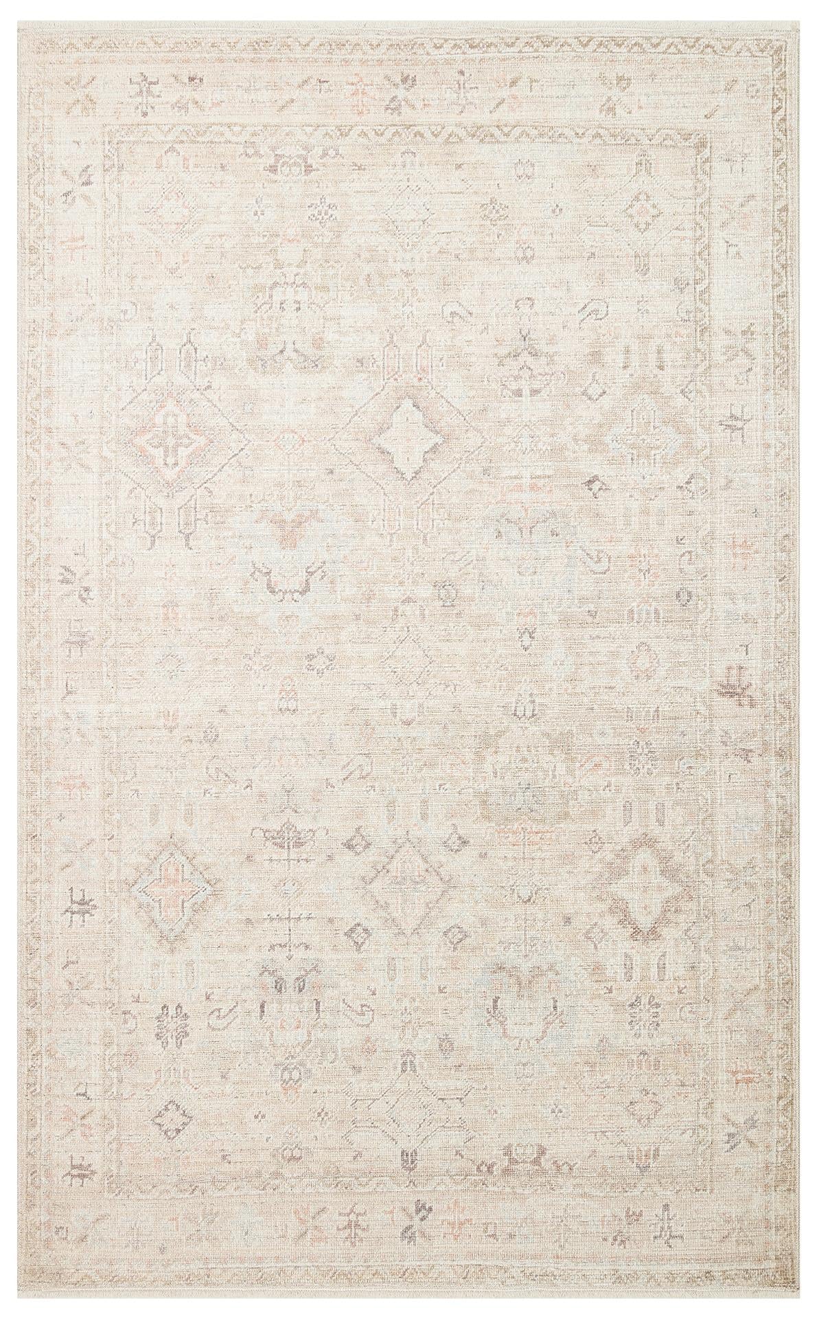 GRACE GRC 03 BEIGE  Pastel Tonlara Sahip Vintage Desenli Şık Halı