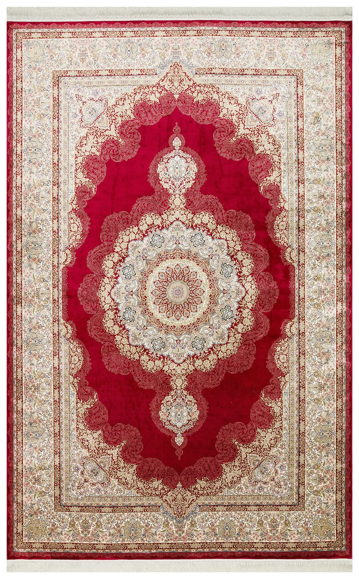 ISFAHAN ISF 05 RED  Klasik Desenli Yüksek Kalite Sık Dokuma Makine Halısı
