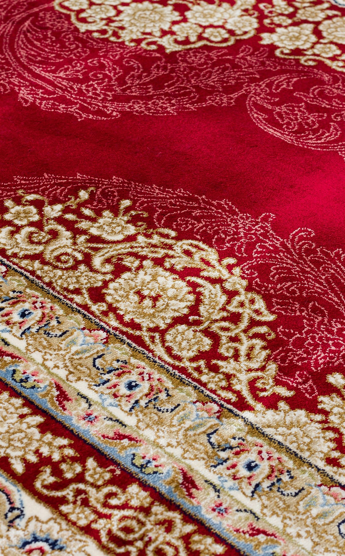 ISFAHAN ISF 05 RED  Klasik Desenli Yüksek Kalite Sık Dokuma Makine Halısı