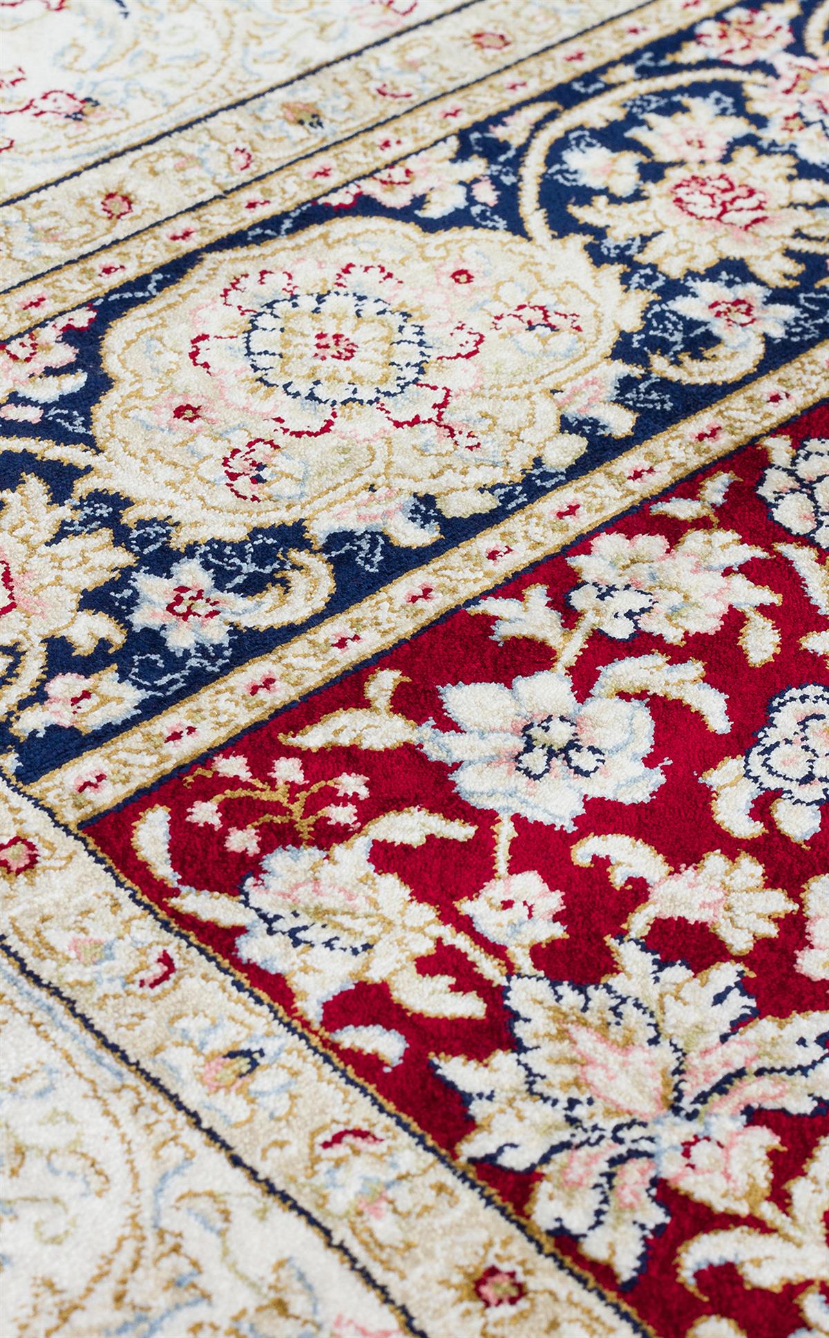 ISFAHAN SECCADE ISF SCD 01 NAVY  Klasik Desenli Yüksek Kalite Sık Dokuma Seccade
