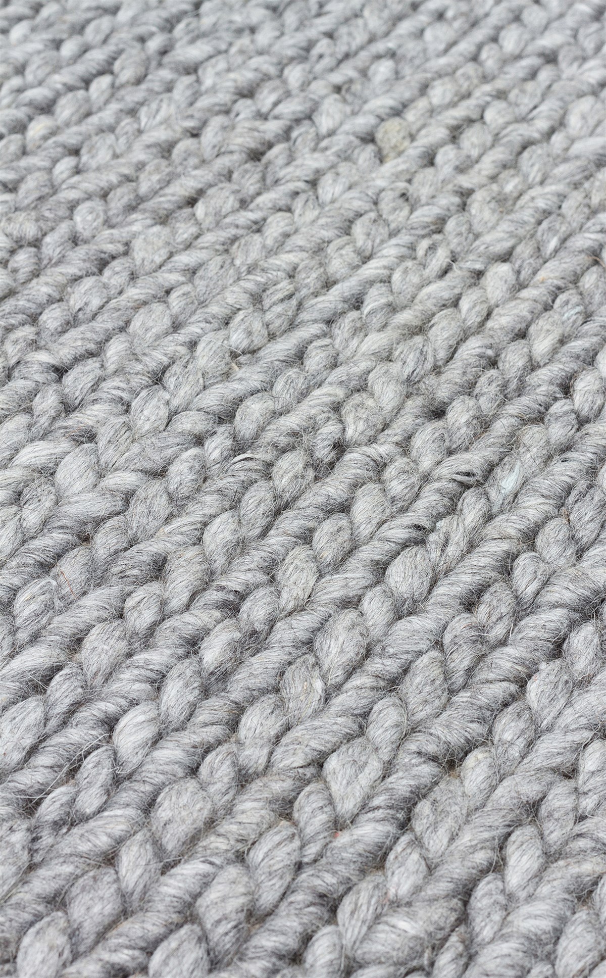 JADE BASKETWEAVE GREY  Naturel Kazak Örgü Desenli El Dokuma Örgü Halı
