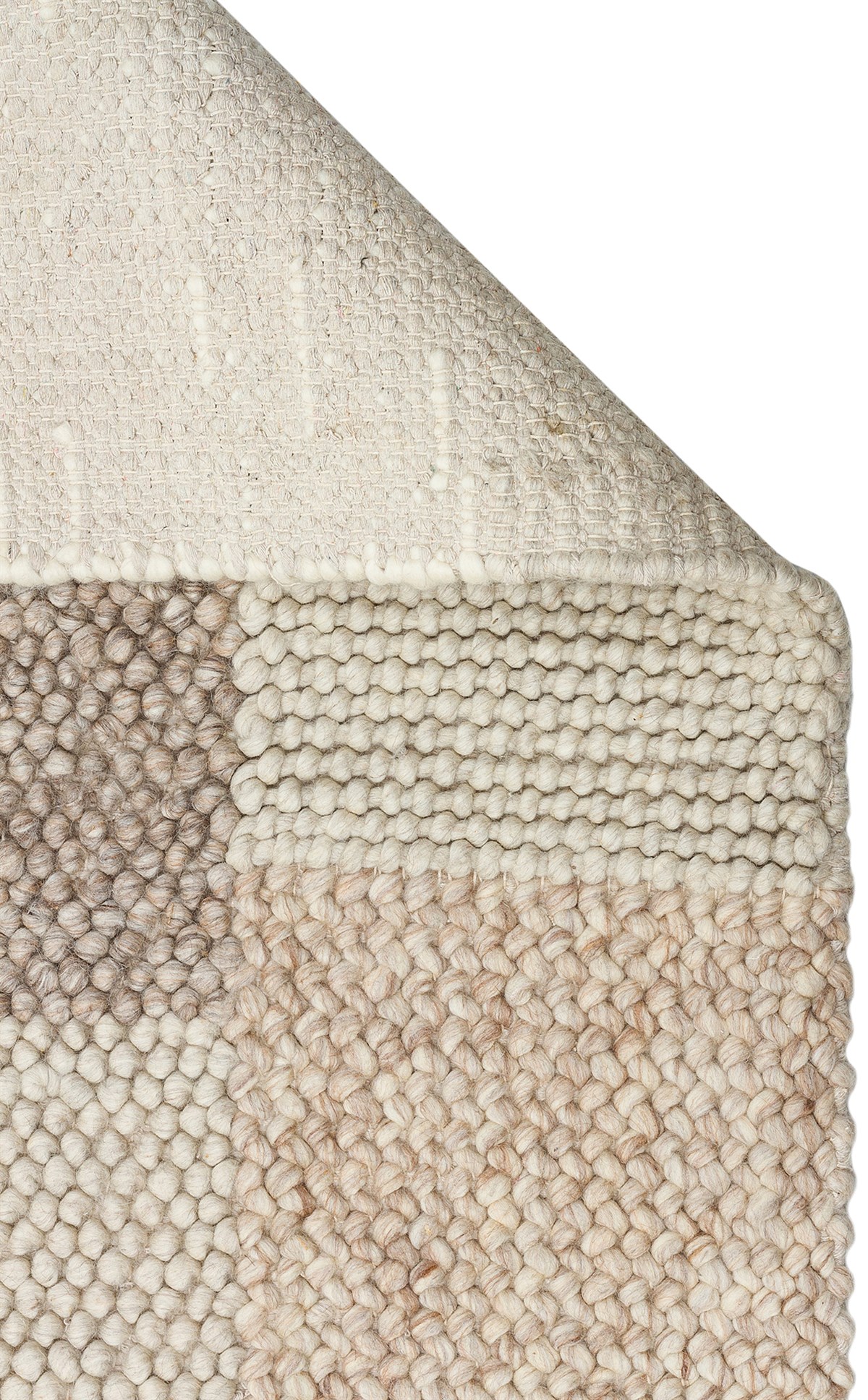 JADE CORBIN NATURAL  Naturel Kazak Örgü Desenli El Dokuma Örgü Halı
