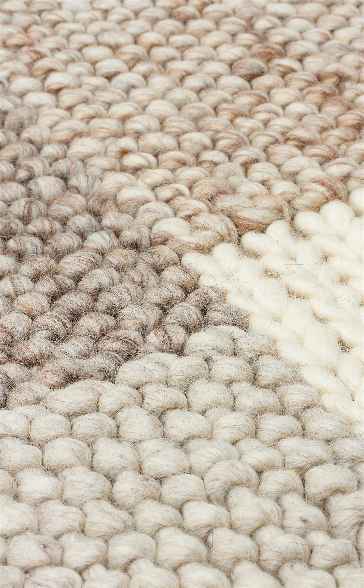 JADE CORBIN NATURAL  Naturel Kazak Örgü Desenli El Dokuma Örgü Halı