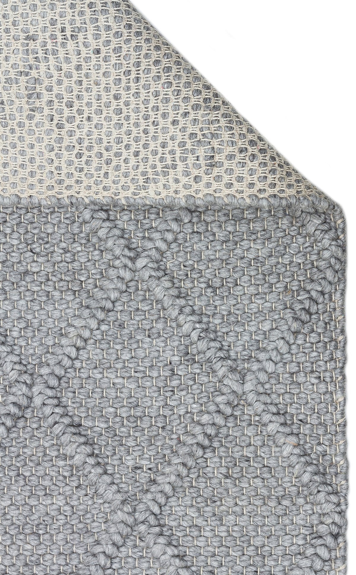 JADE DIAMOND GREY  Naturel Kazak Örgü Desenli El Dokuma Örgü Halı