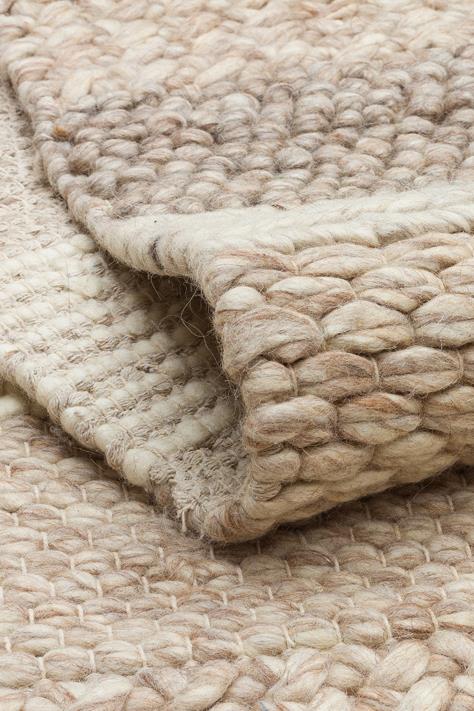 JADE LANGDON NATURAL  Naturel Kazak Örgü Desenli El Dokuma Örgü Halı