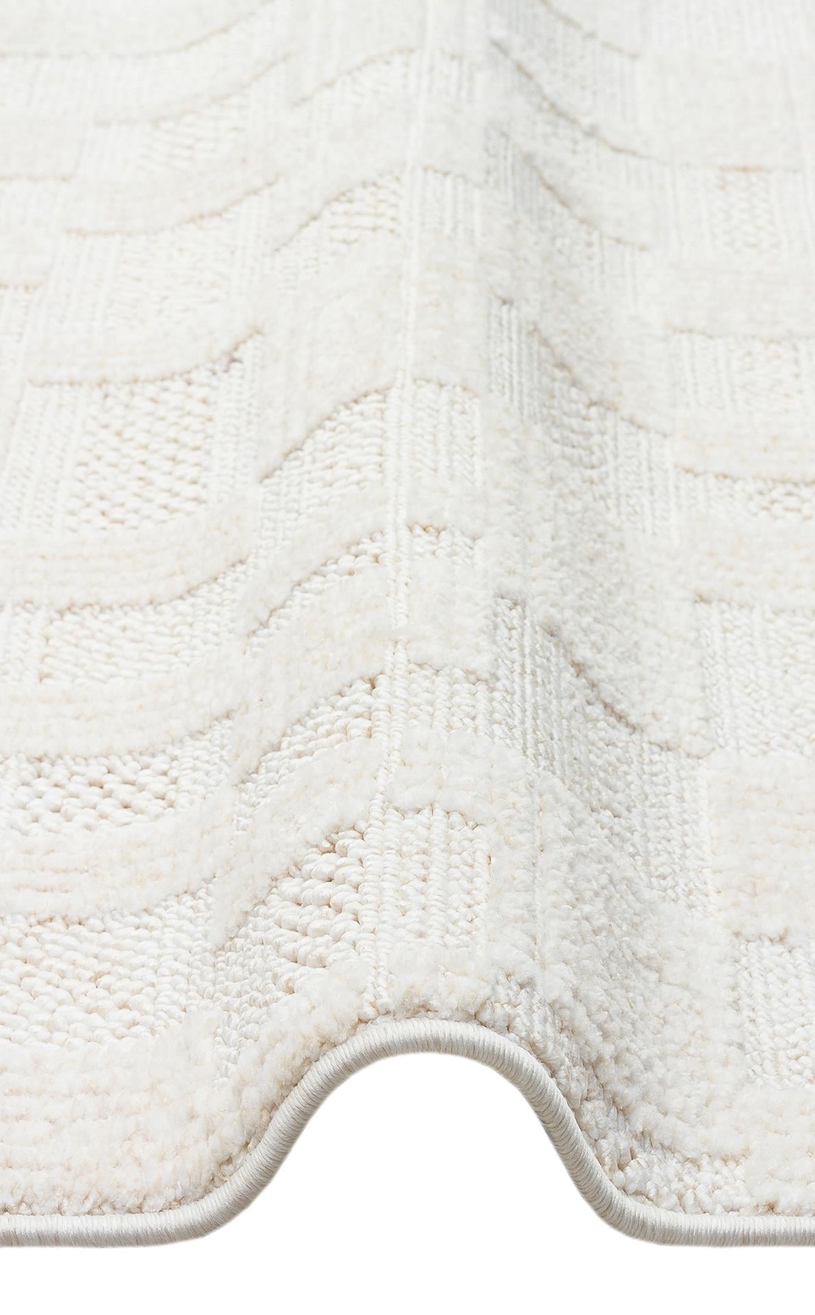 JOY JOY 02 WHITE  Hav Toz Vermeyen Yumuşak dokulu Modern Makine Halısı
