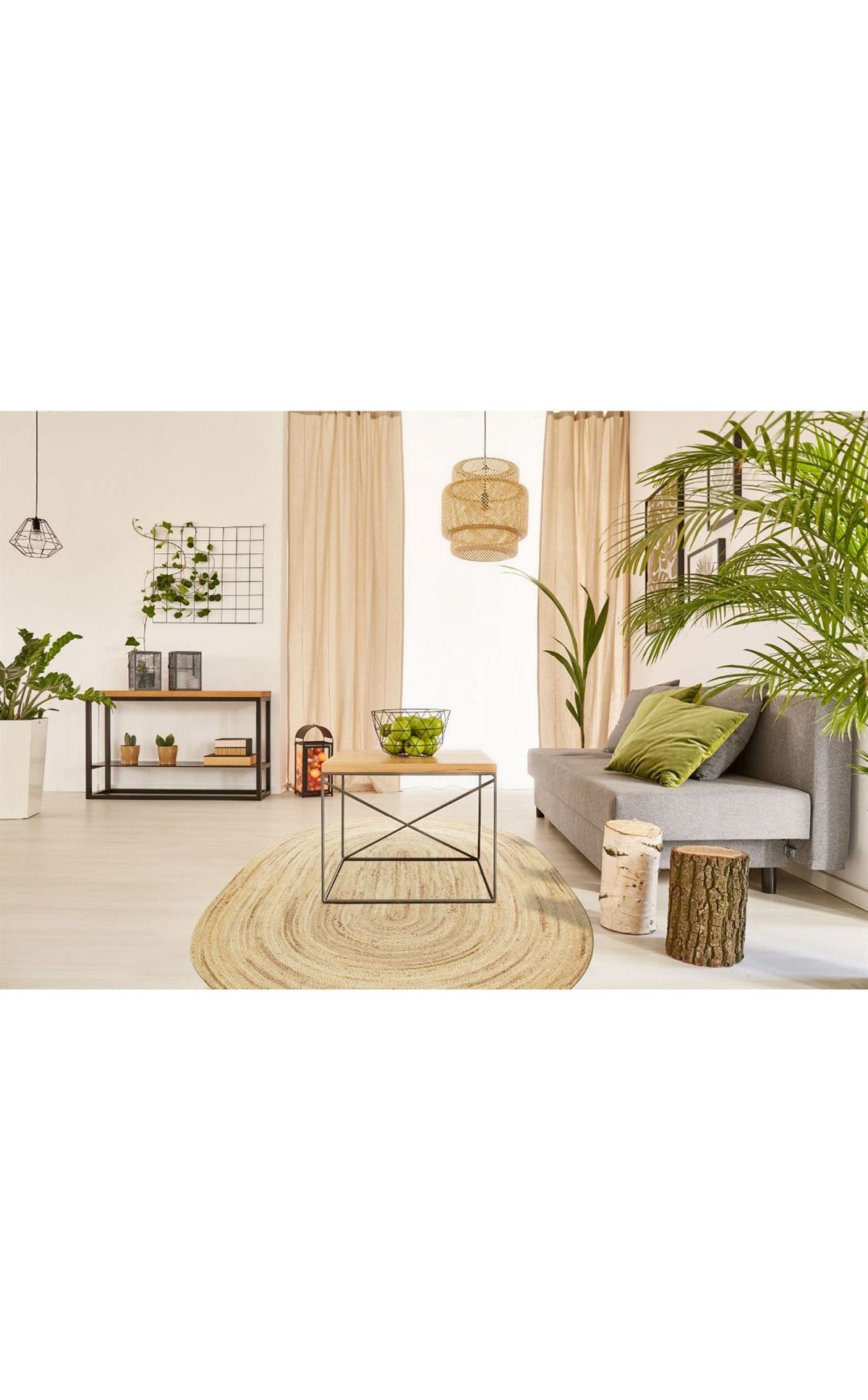 JUNO ECH 01E NATURAL  El Dokuma Naturel Jüt Hasır Halı