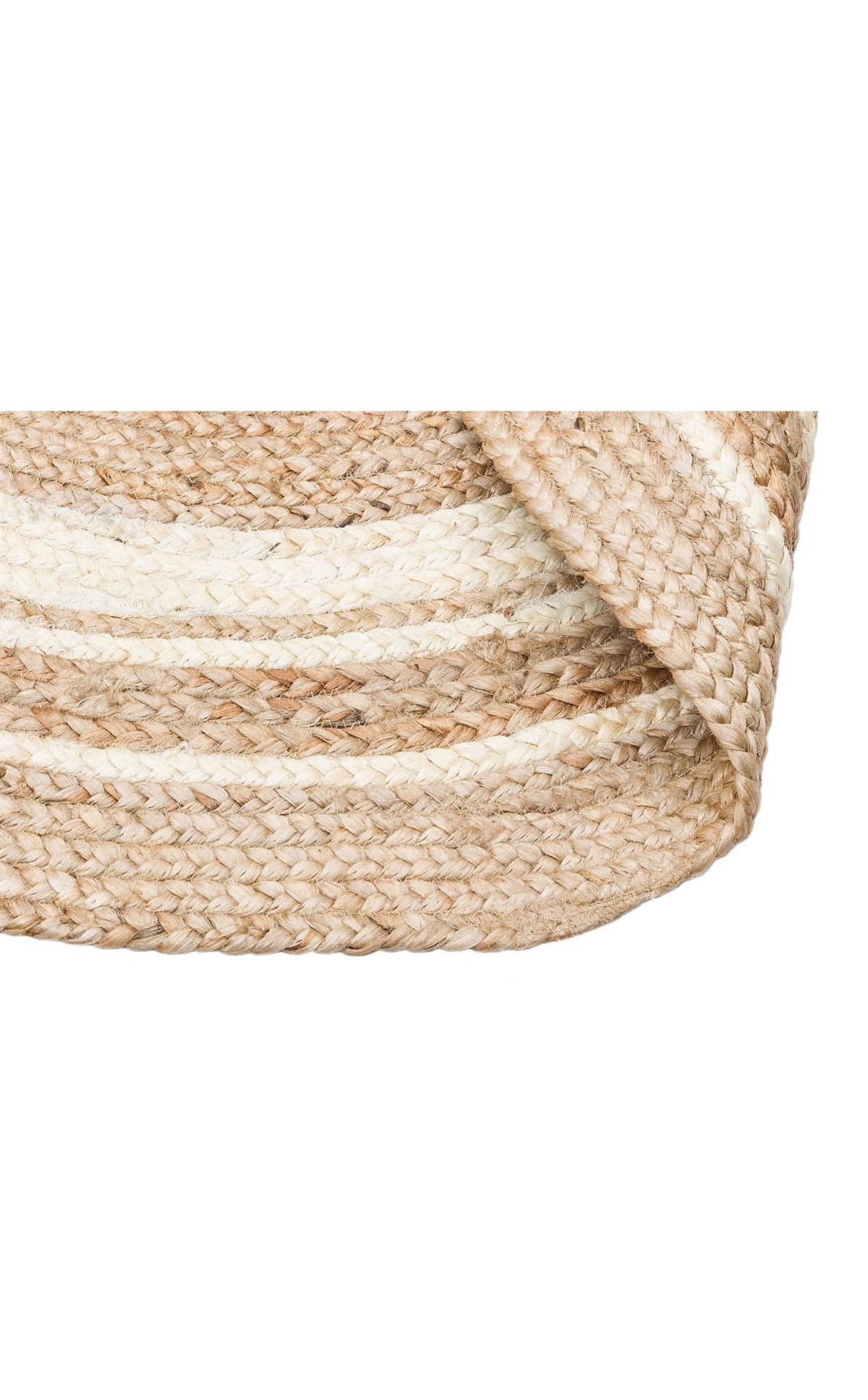 JUNO ECH 01R NATURAL WHITE  El Dokuma Naturel Jüt Hasır Halı