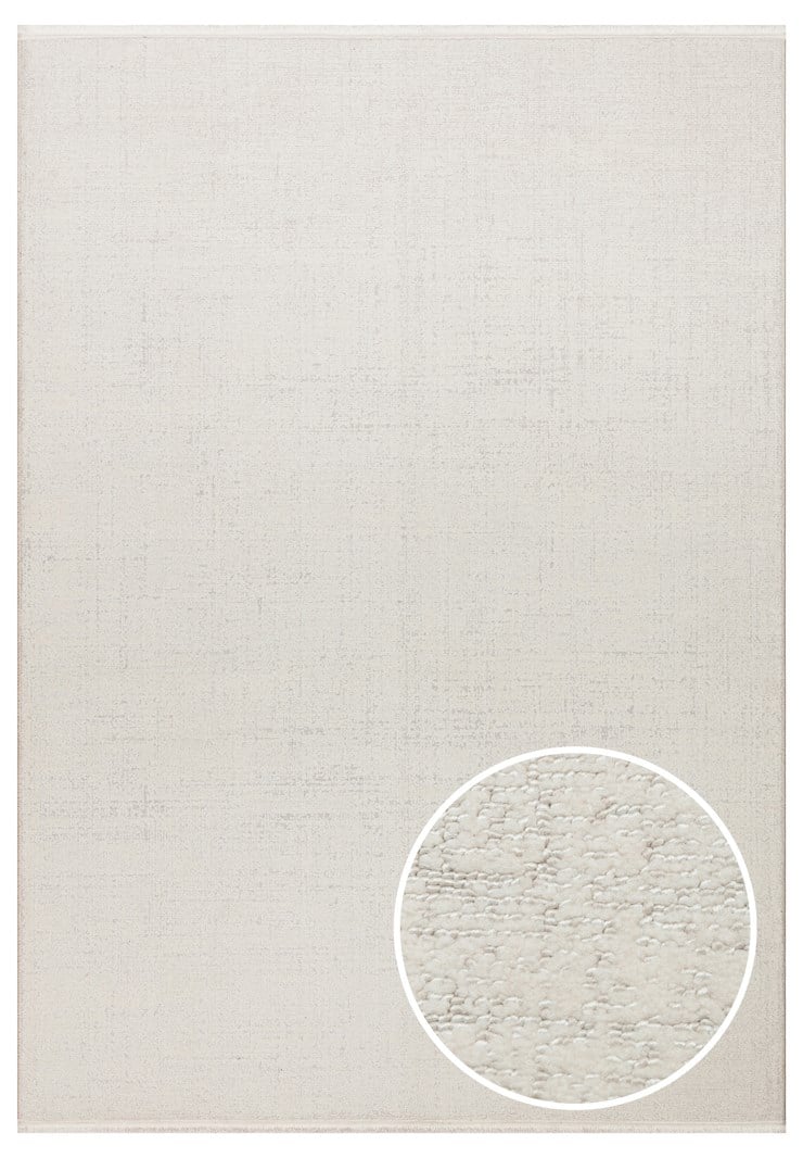 KALAHARI KLH PLAIN CREAM  Özel Dokuma Tekniği ile Üretilen Modern Sade Desenli Makine Halısı