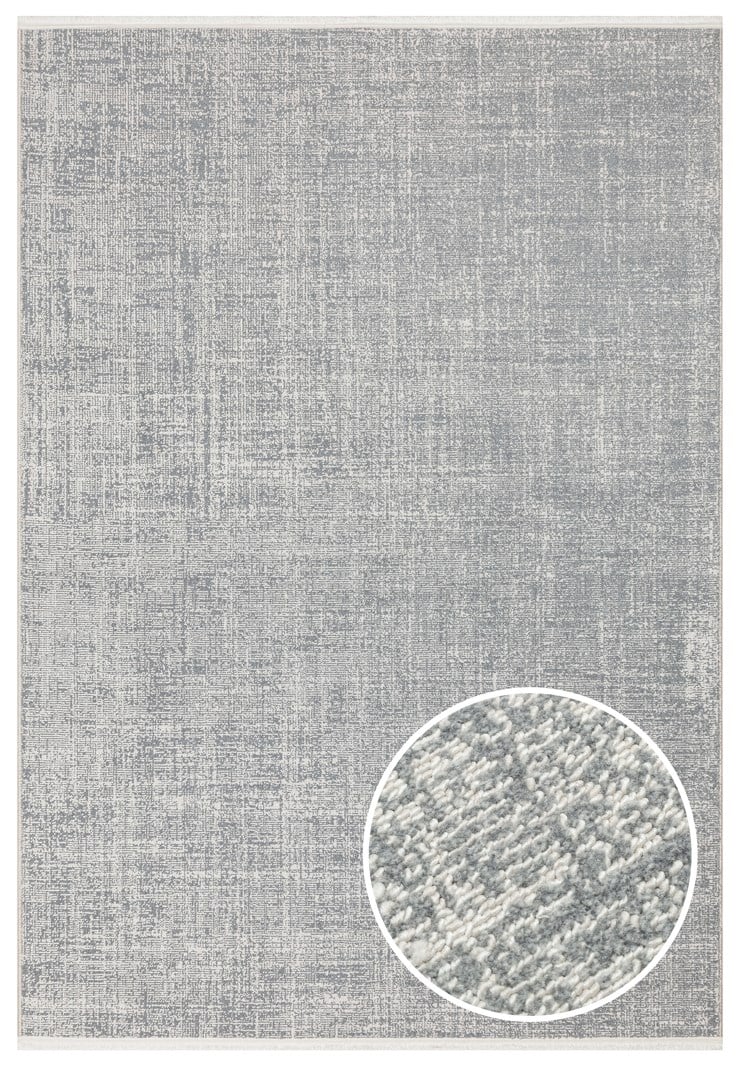 KALAHARI KLH PLAIN GREY  Özel Dokuma Tekniği ile Üretilen Modern Sade Desenli Makine Halısı