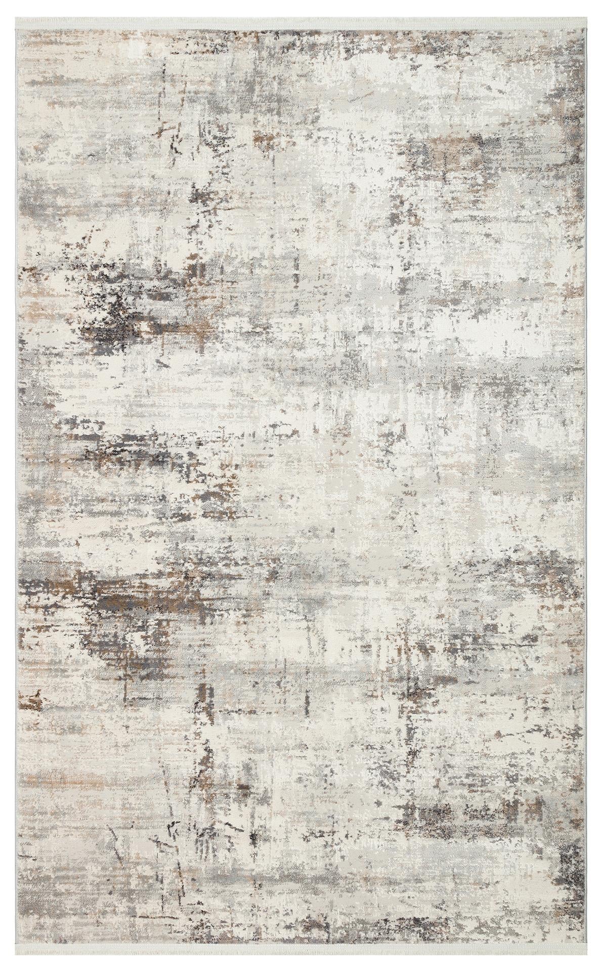 LAGOS LGS 01 CREAM SILVER  Polipropilen ile Üretilen Modern ve Şık Makine Halısı