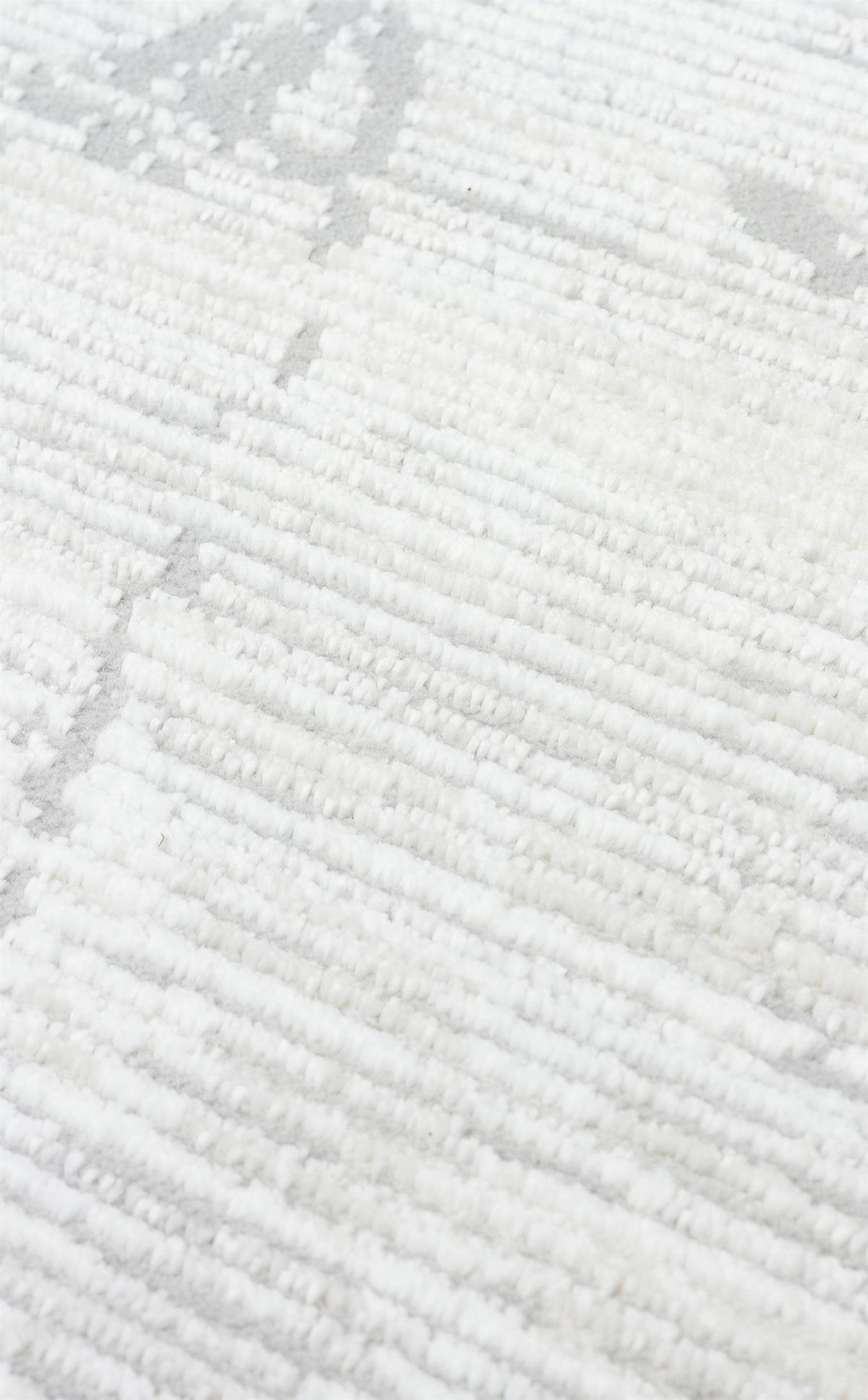 LAGOS XW LGS 20 CREAM GREY XW  Hav Toz Vermez Eskitme Desenli Modern Makine Halısı