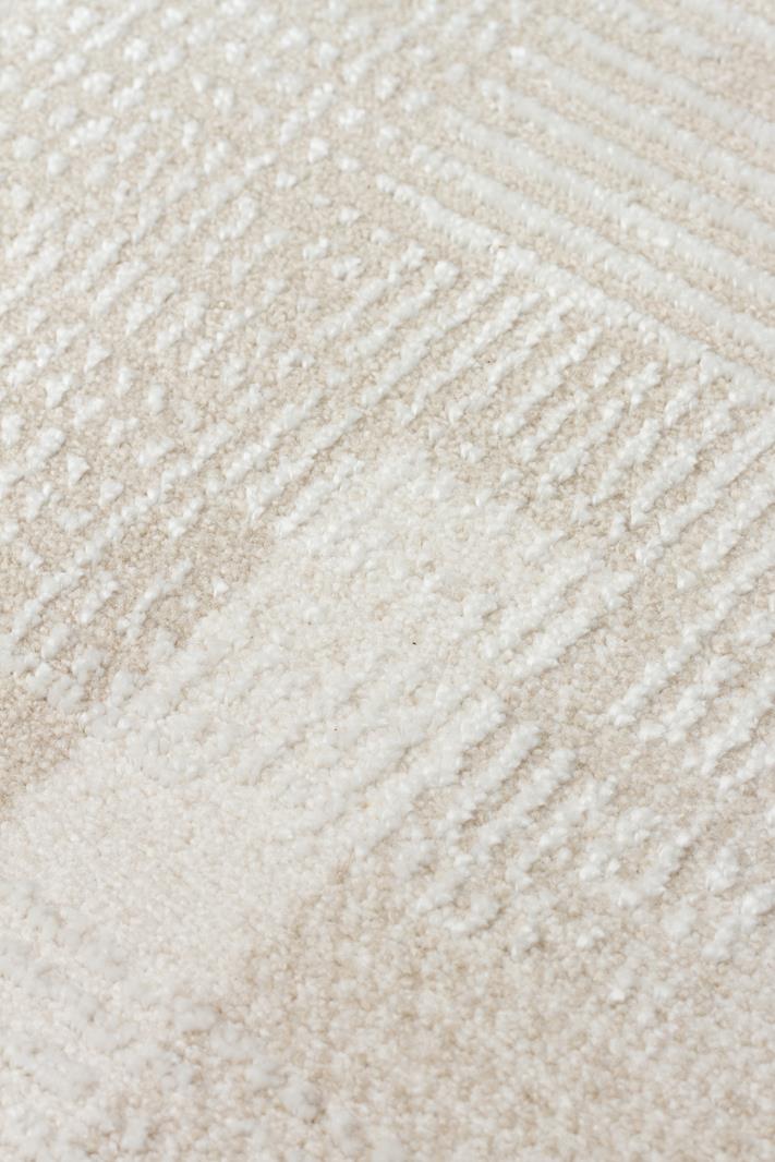 LEONA LNA 03 CREAM  Yumuşak Tuşeli Hav Toz Vermez Modern Makine Halısı