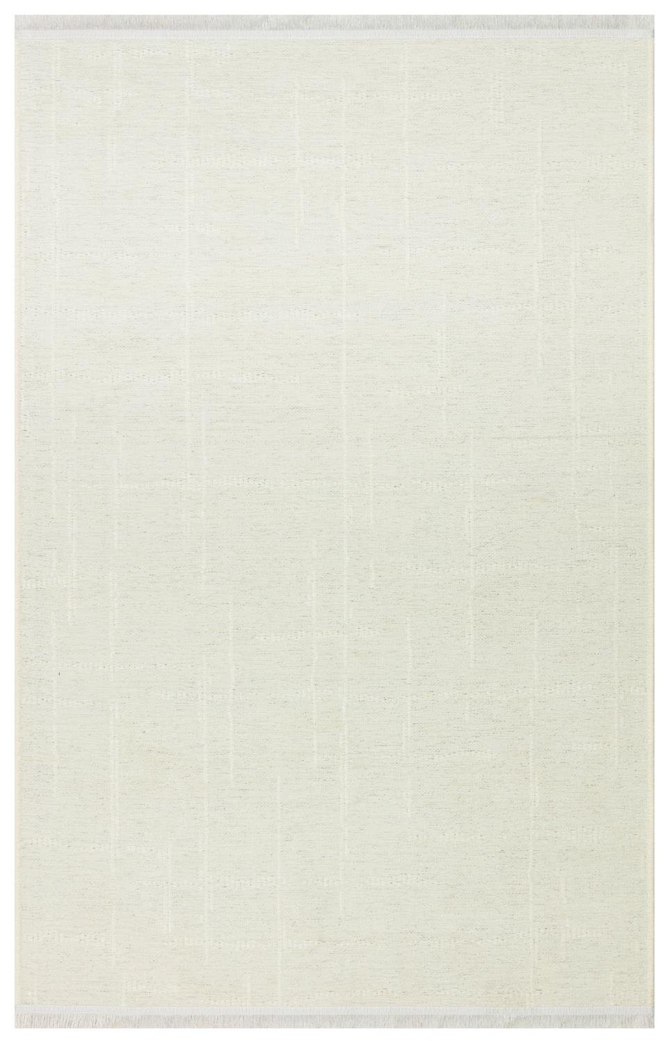 LIZA KILIM LIZ 02 WHITE  Hav Toz Vermez Kaymaz Tabanlı Yıkanabilir Düz Renk Kilim