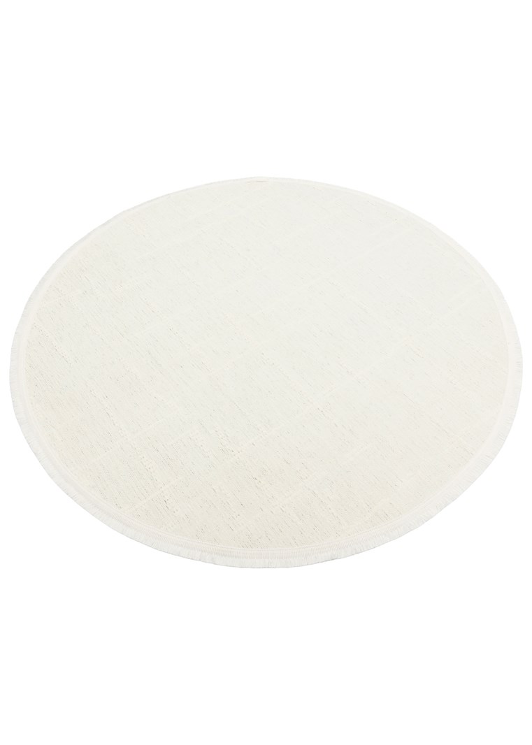LIZA KILIM LIZ 02 WHITE Q  Hav Toz Vermez Kaymaz Tabanlı Yıkanabilir Düz Renk Kilim