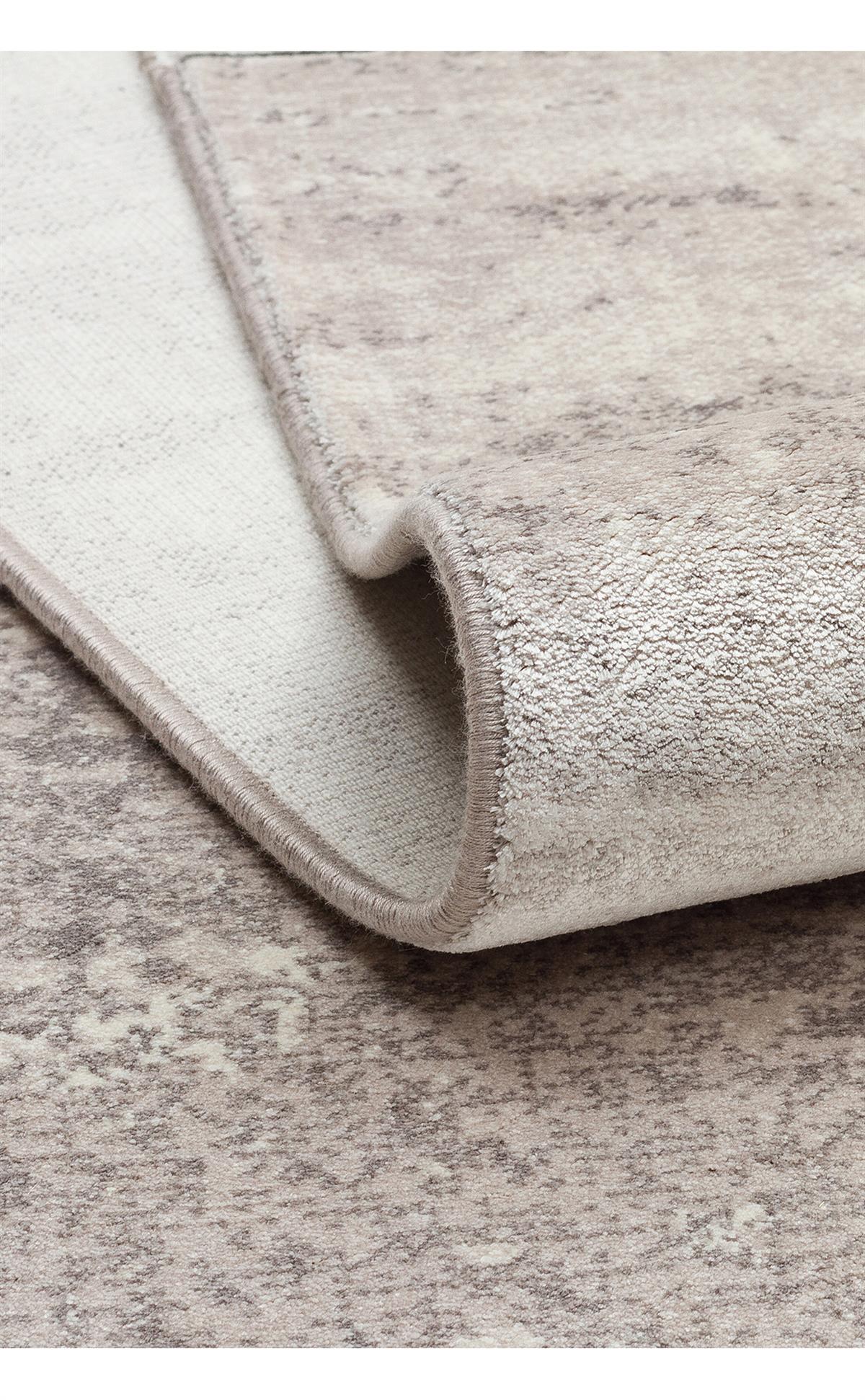 MERANO MRN 01 CREAM GREY  Geometrik Desenli Yüksek Kalite Sık Dokuma Salon Halısı