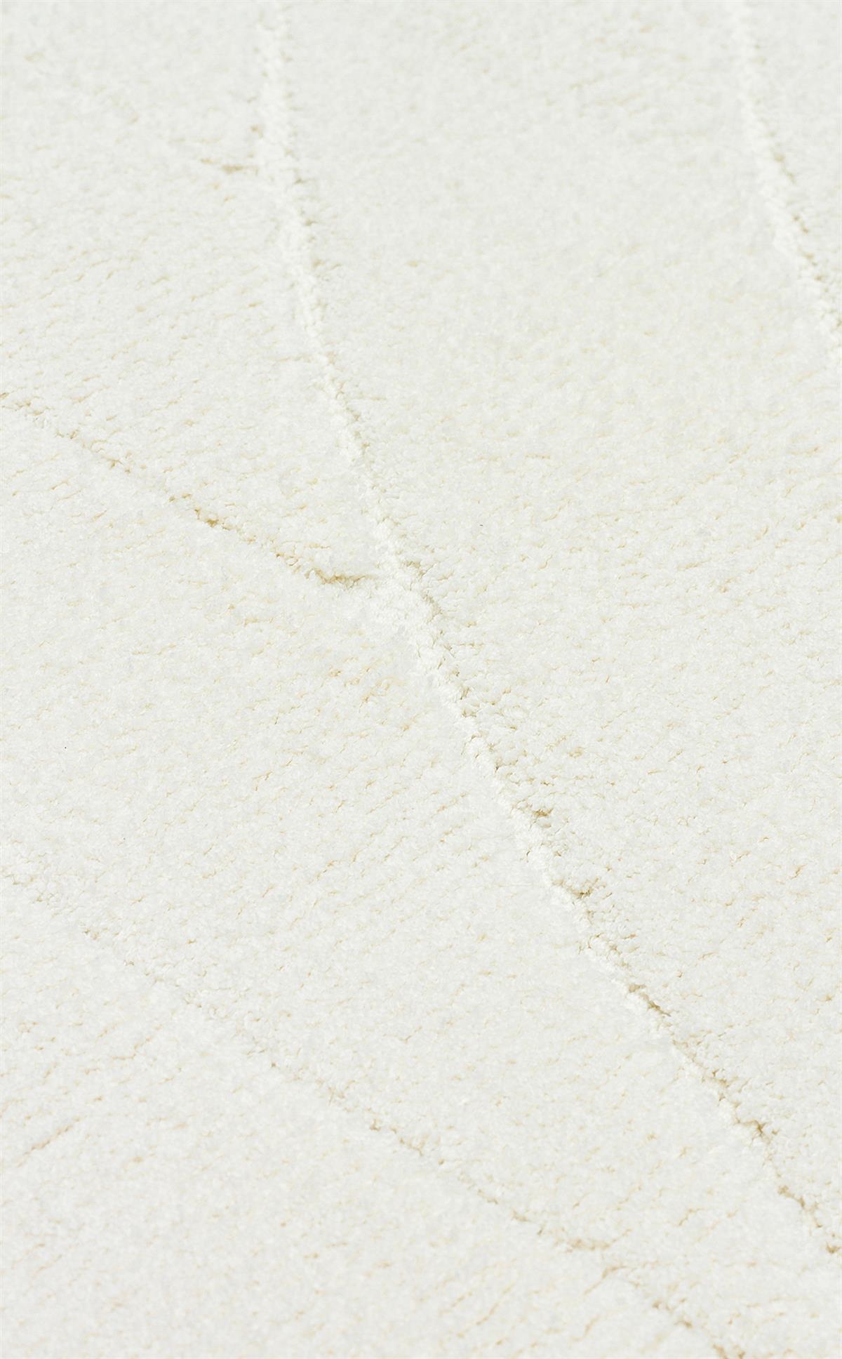 MISSORI MSR 01 WHITE  Hav Toz Vermez Sade Desenli Yumuşak Dokulu Modern Makine Halısı