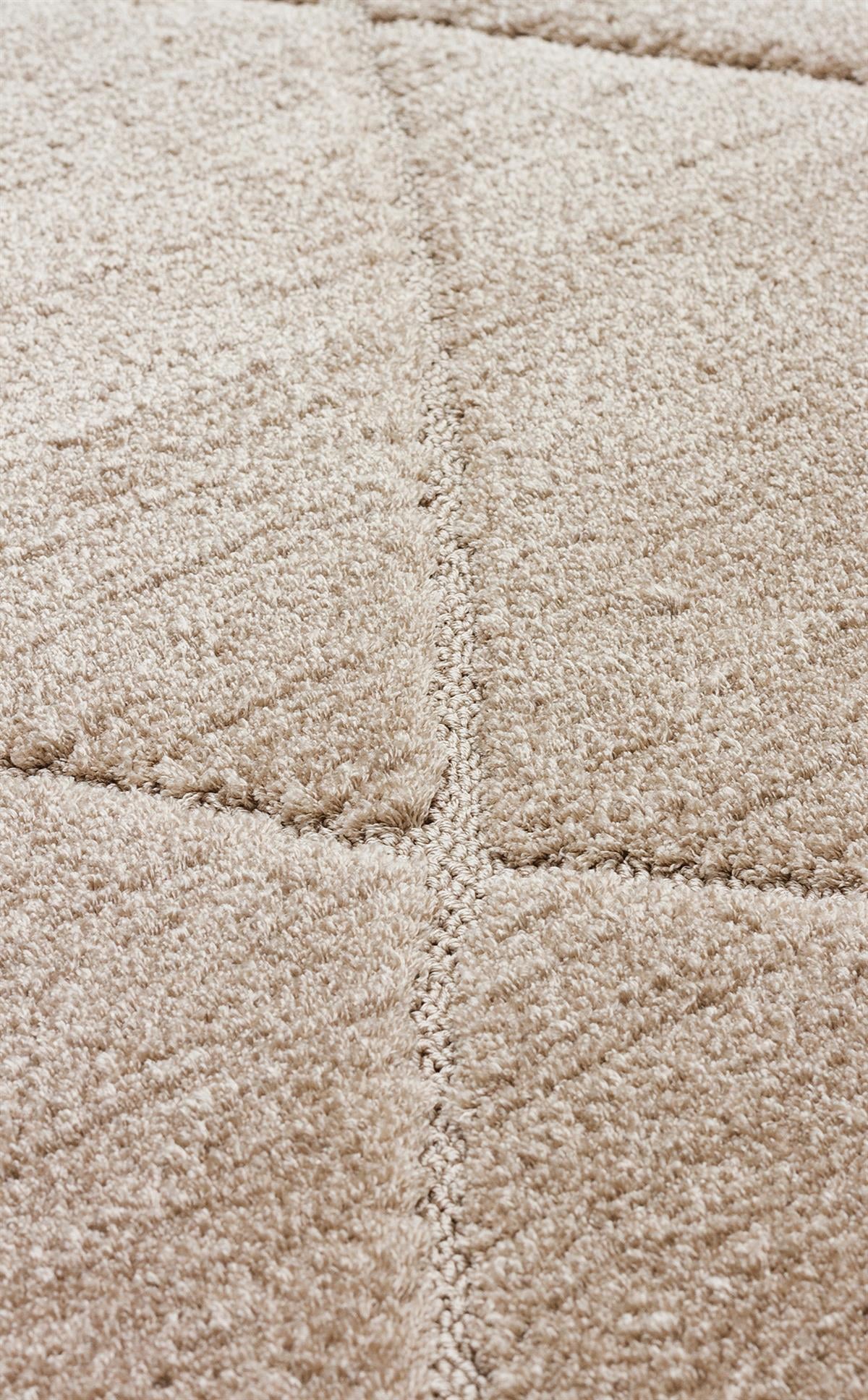 MISSORI MSR 03 BEIGE  Hav Toz Vermez Sade Desenli Yumuşak Dokulu Modern Makine Halısı