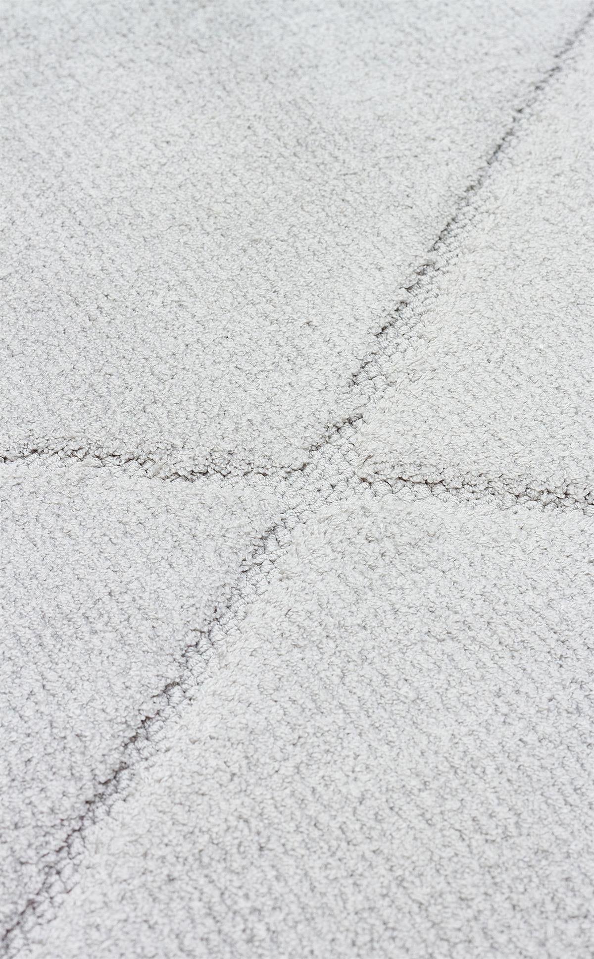 MISSORI MSR 03 GREY  Hav Toz Vermez Sade Desenli Yumuşak Dokulu Modern Makine Halısı