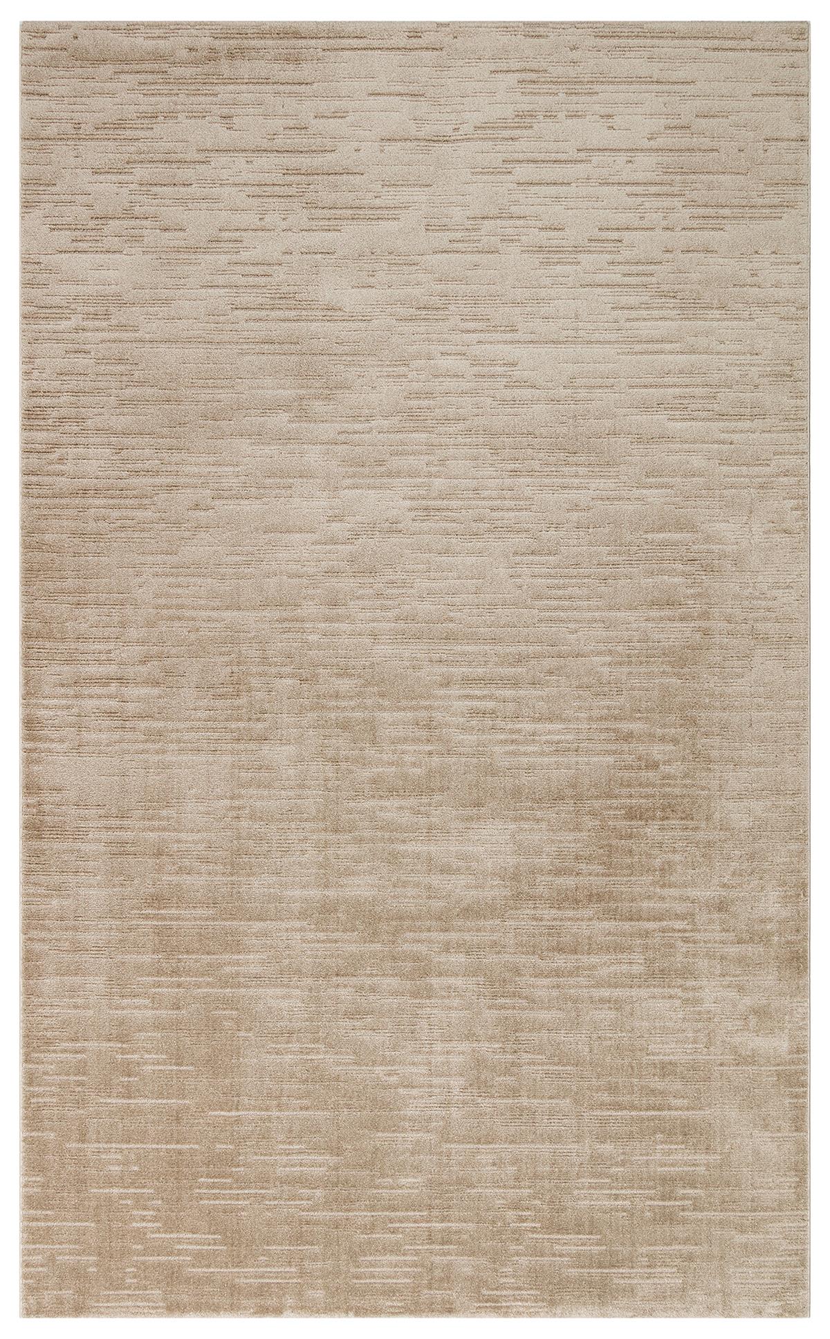 MISSORI MSR 05 BEIGE  Hav Toz Vermez Sade Desenli Yumuşak Dokulu Modern Makine Halısı