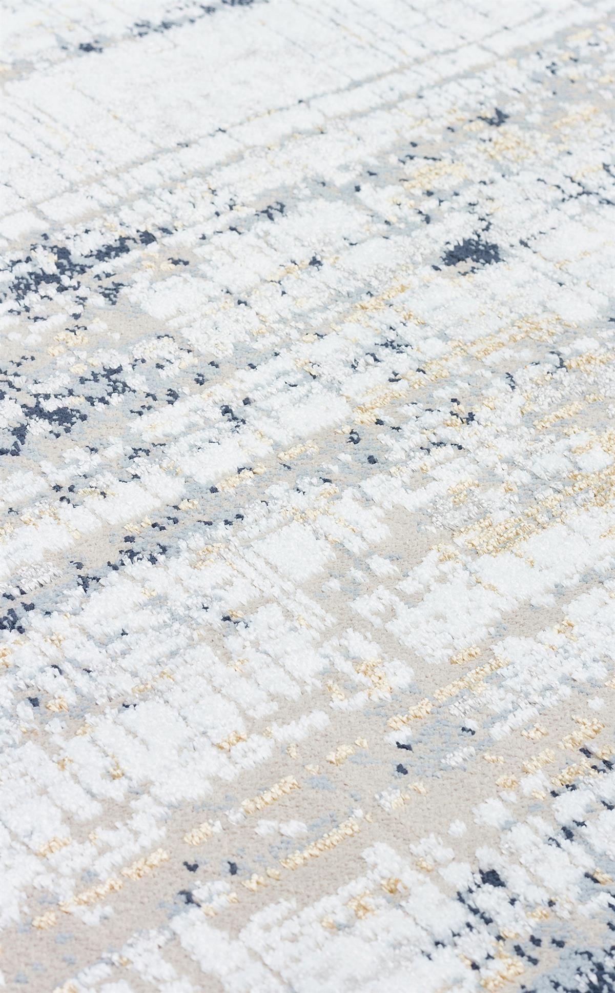 MODENA MDN 05 CREAM BLUE  Şık ve Modern Sıkı Dokuma Hav Toz Vermez Makine Halısı