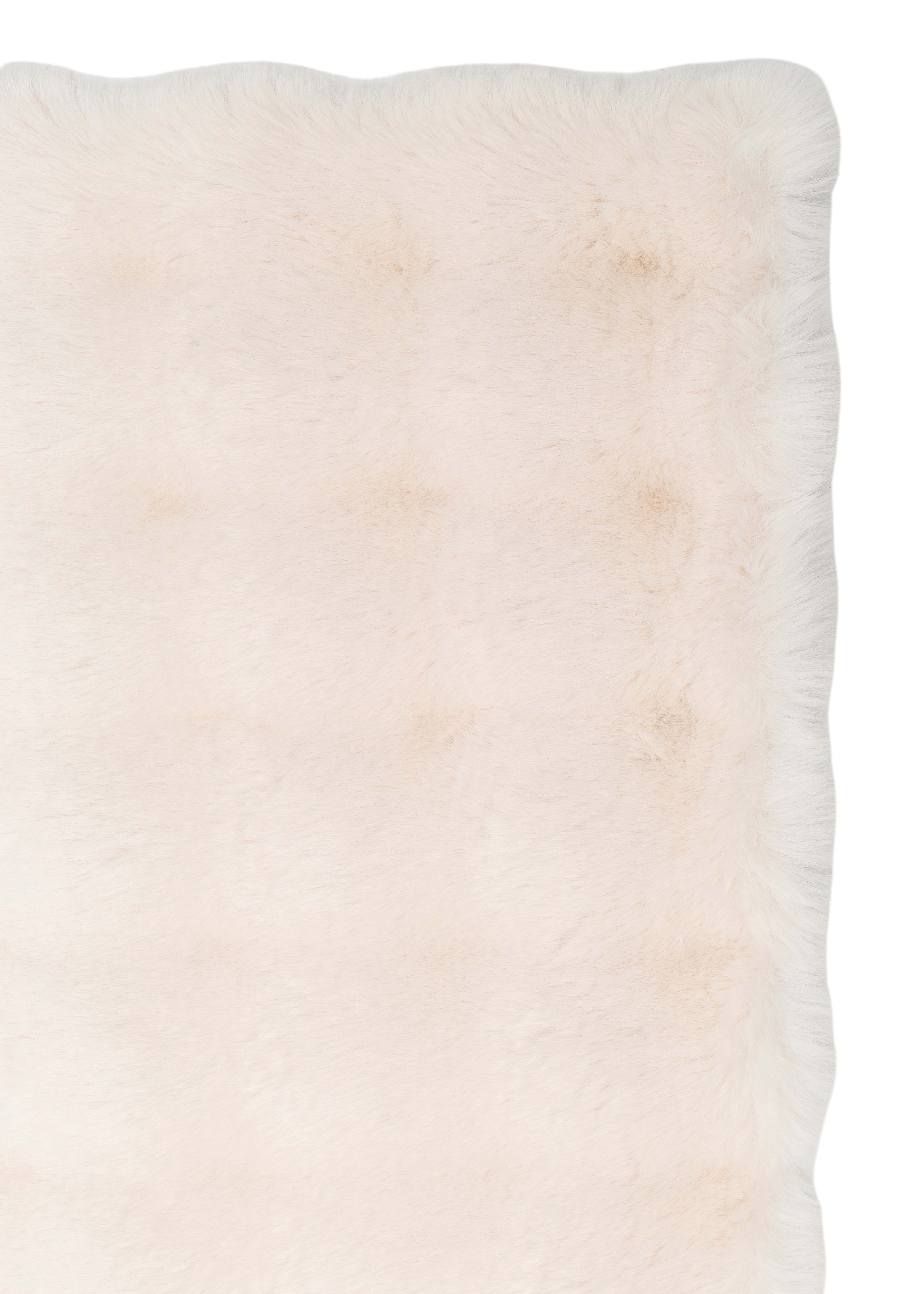 MOLLIS BUBBLE MLS BUBBLE L.BEIGE  Yumuşak Tuşeli Yıkanabilir Kaymaz Tabanlı Suni Kürk