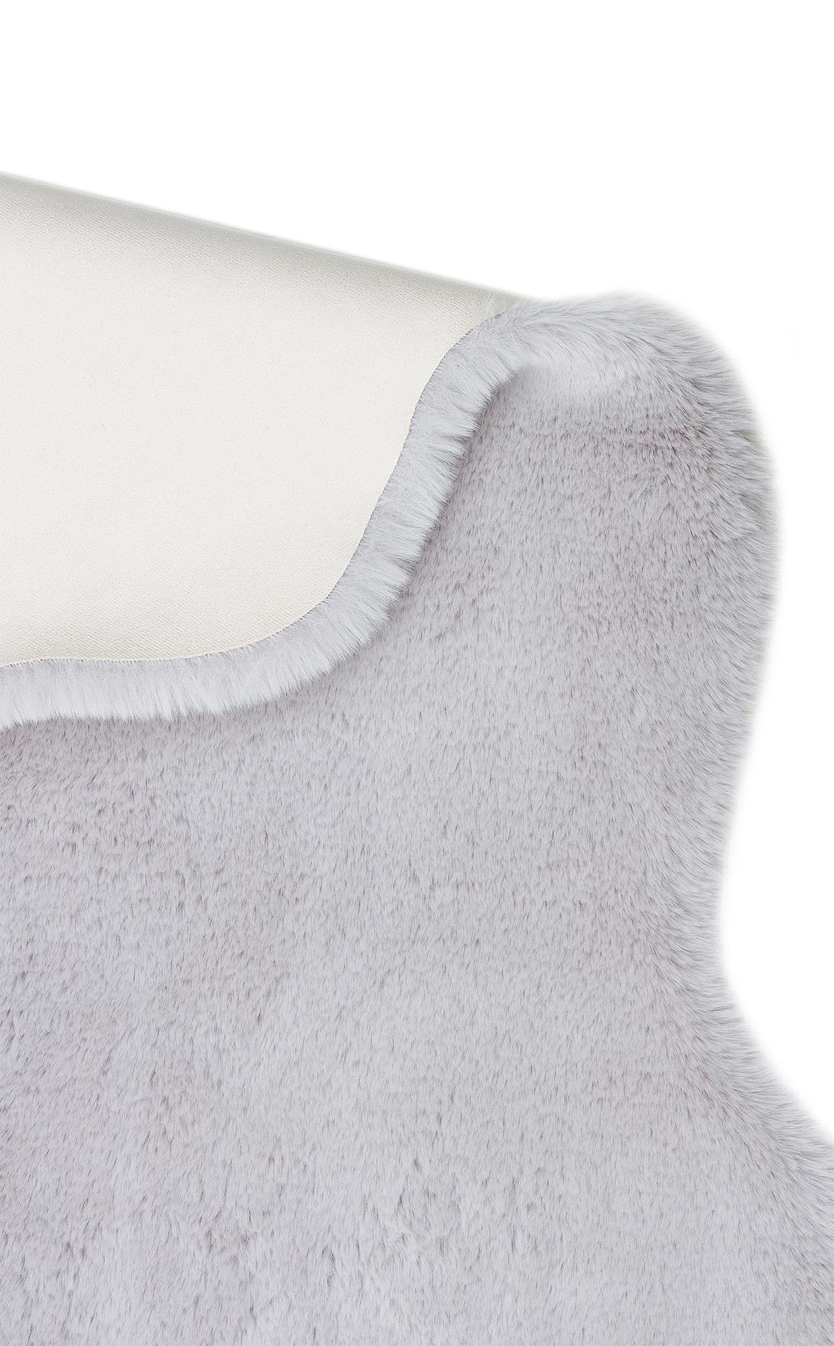 MOLLIS NEW MLS SILVER DOUBLE N  Yumuşak Dokulu Uzun Tüylü Yıkanabilir Tavşan Postu