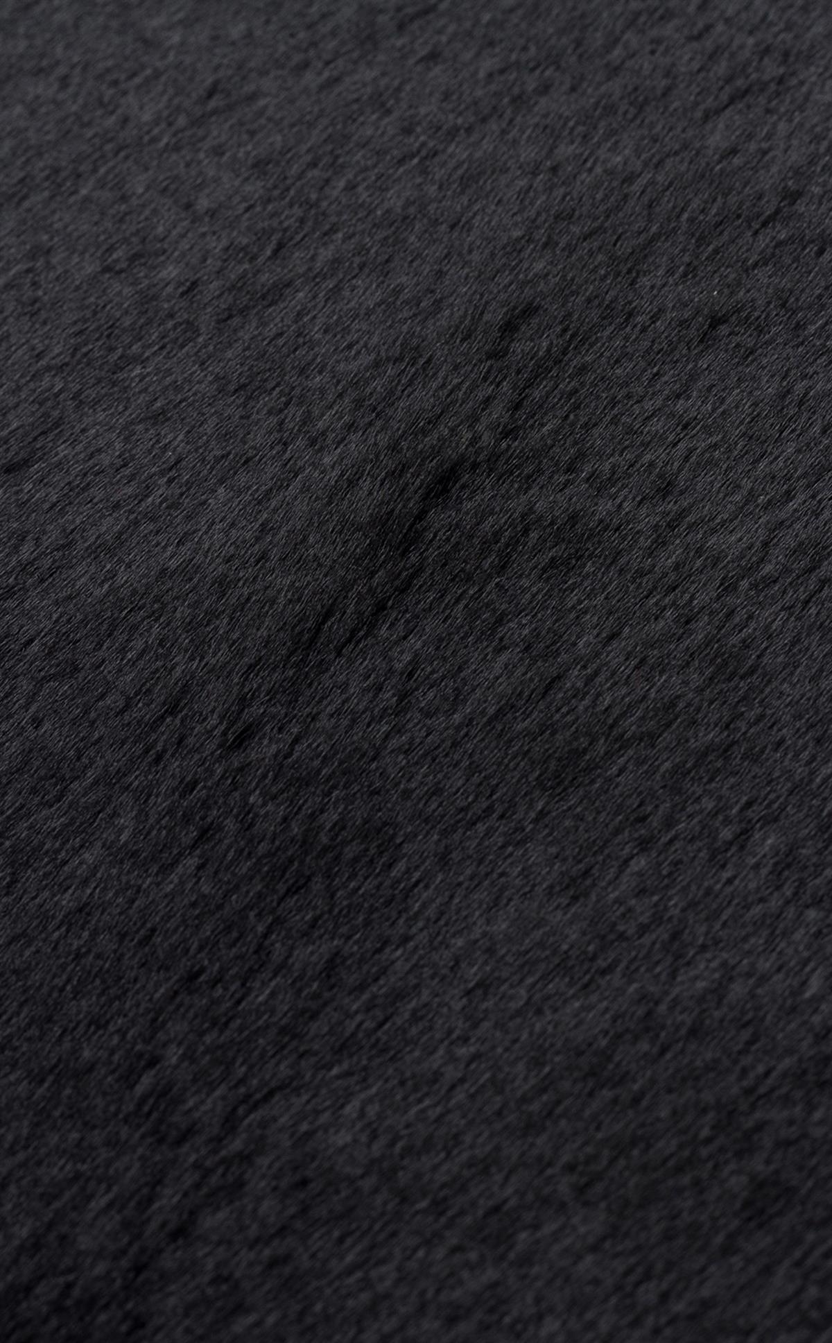 MOLLIS THROW MLS THROW BLACK  Yumuşak Dokulu Uzun Tüylü Yıkanabilir Tavşan Postu