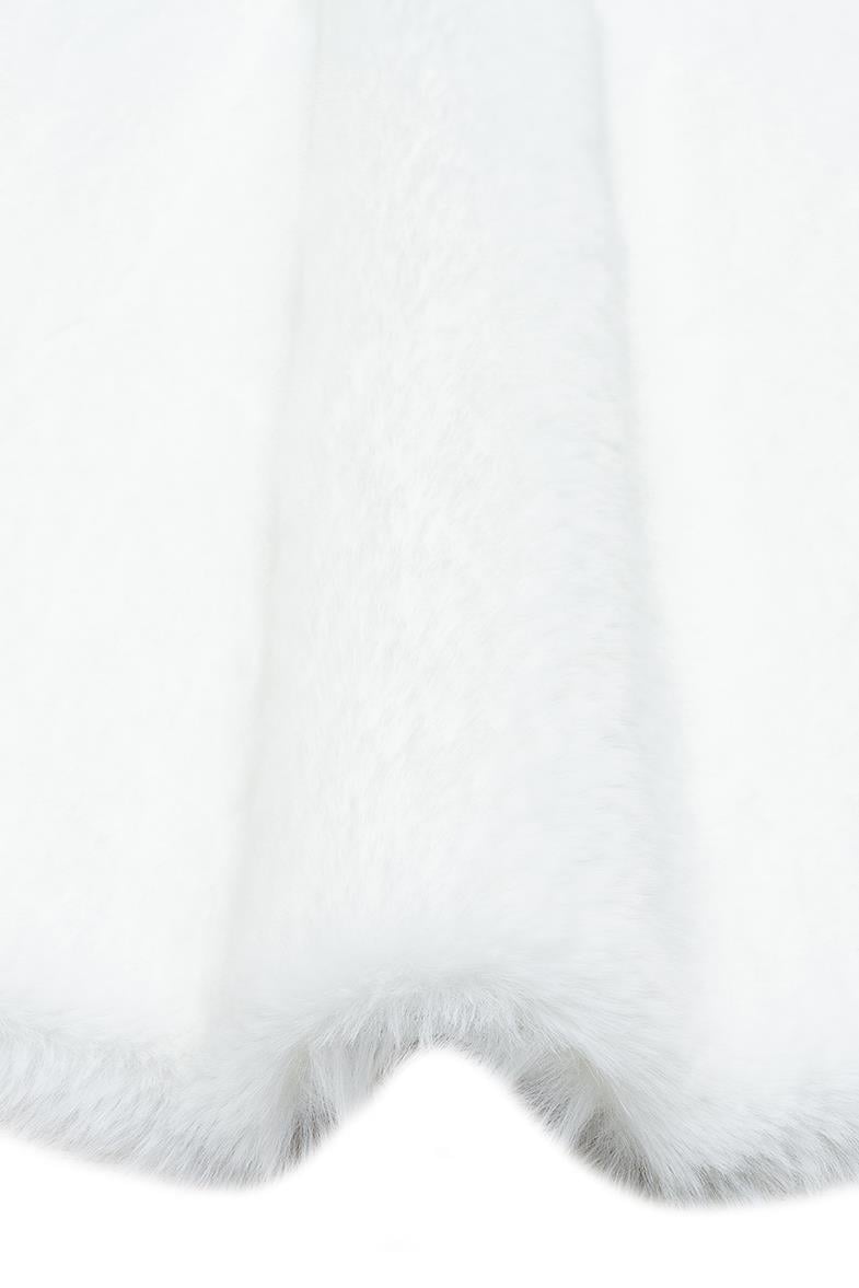 MOLLIS NEW MLS WHITE QUARD N  Yumuşak Dokulu Uzun Tüylü Yıkanabilir Tavşan Postu