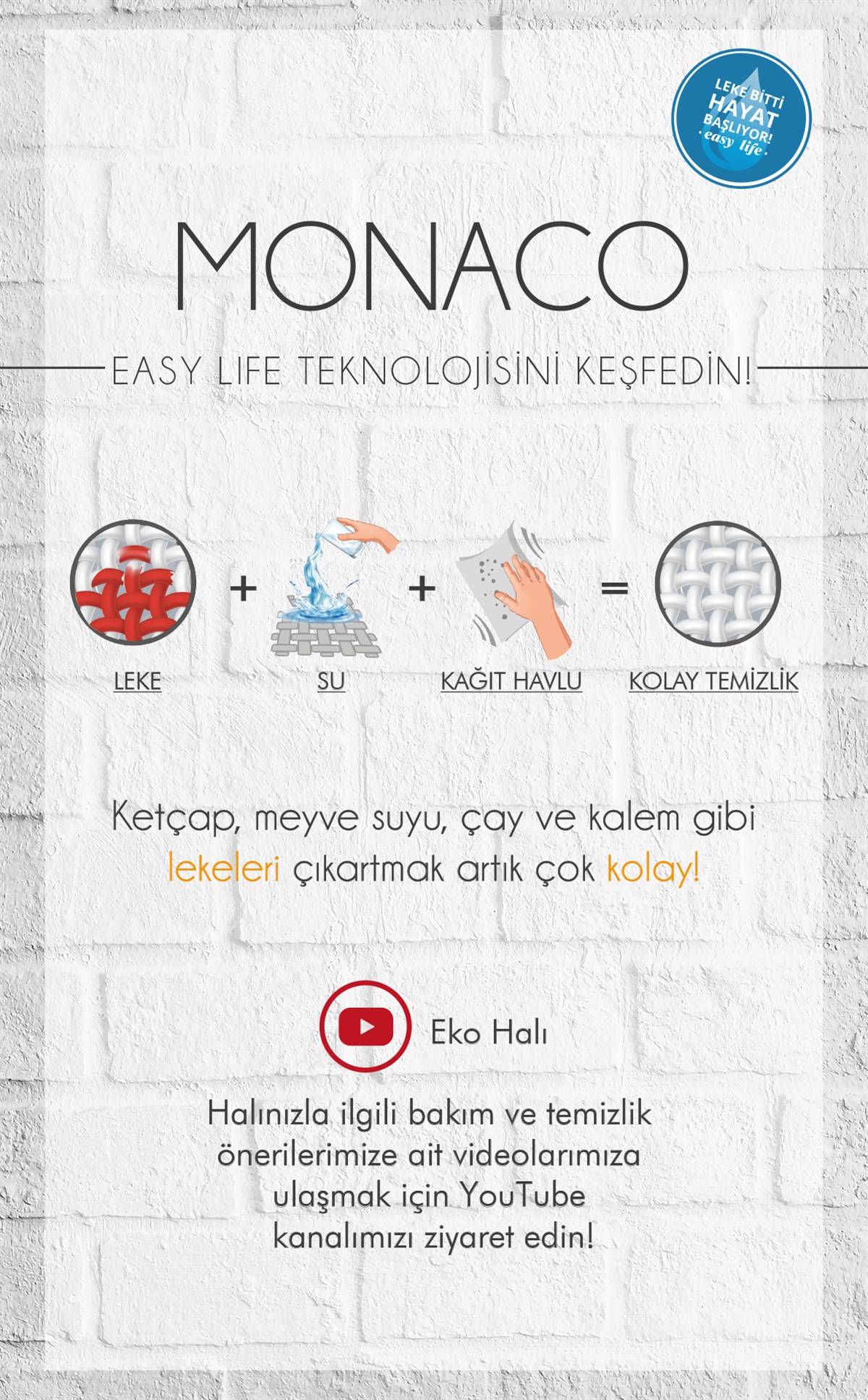 MONACO EASYLIFE MN 09 NAVY XW E.LIFE  Leke Tutmaz Hav Toz Vermez Nano Teknoloji Yıkanabilir Modern Desenli İnce Dokuma Halı