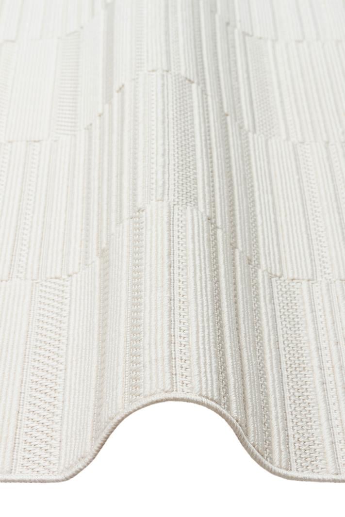 MONO LOOP MNO LOOP 01 WHITE  Bukleli Sisal Dokuma Yıkanabilir Hav Vermez Kaymaz Tabanlı Kolay Temizlenebilir Makine Halısı