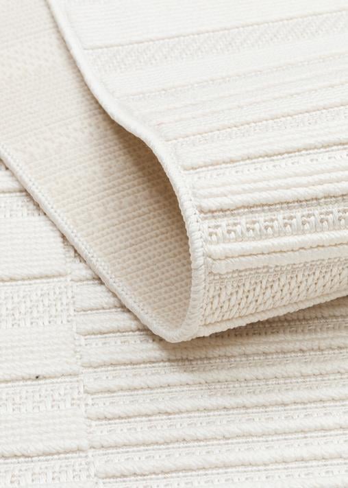 MONO LOOP MNO LOOP 01 WHITE  Bukleli Sisal Dokuma Yıkanabilir Hav Vermez Kaymaz Tabanlı Kolay Temizlenebilir Makine Halısı