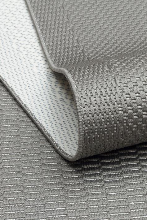 MONO LUX MNO LUX 01 ANTRASIT  Kaymaz Tabanlı Modern Desenlere Sahip İnce Halı