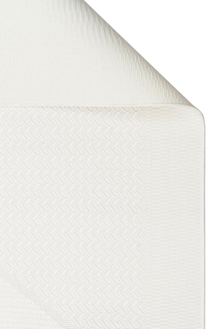 MONO LUX MNO LUX 01 WHITE  Kaymaz Tabanlı Modern Desenlere Sahip İnce Halı