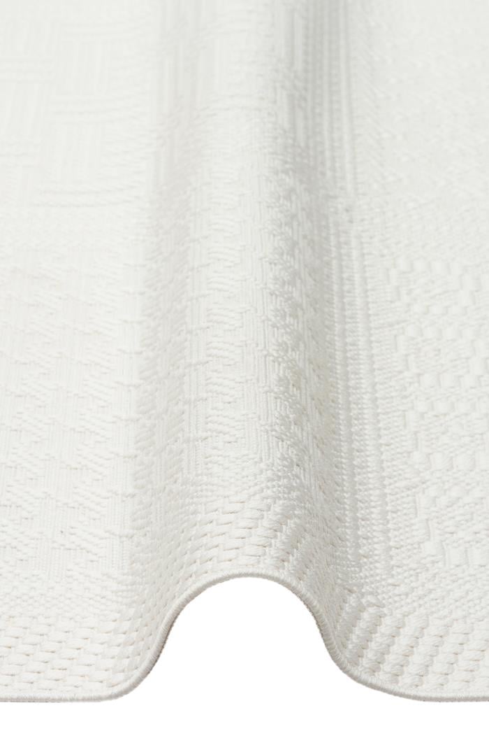 MONO LUX MNO LUX 02 WHITE  Kaymaz Tabanlı Modern Desenlere Sahip İnce Halı